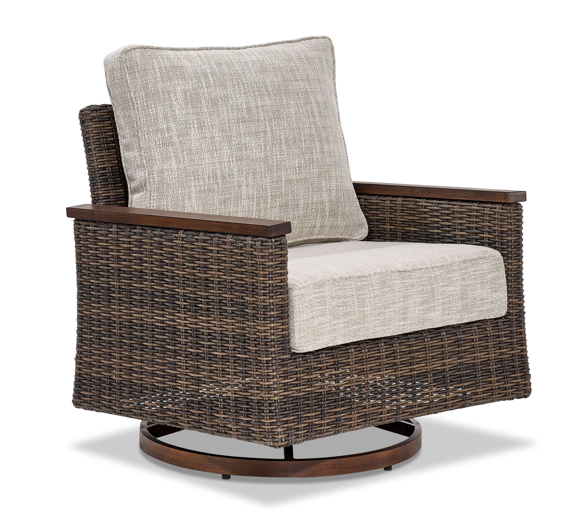 Solstice Outdoor Swivel Chair - Antique Brown