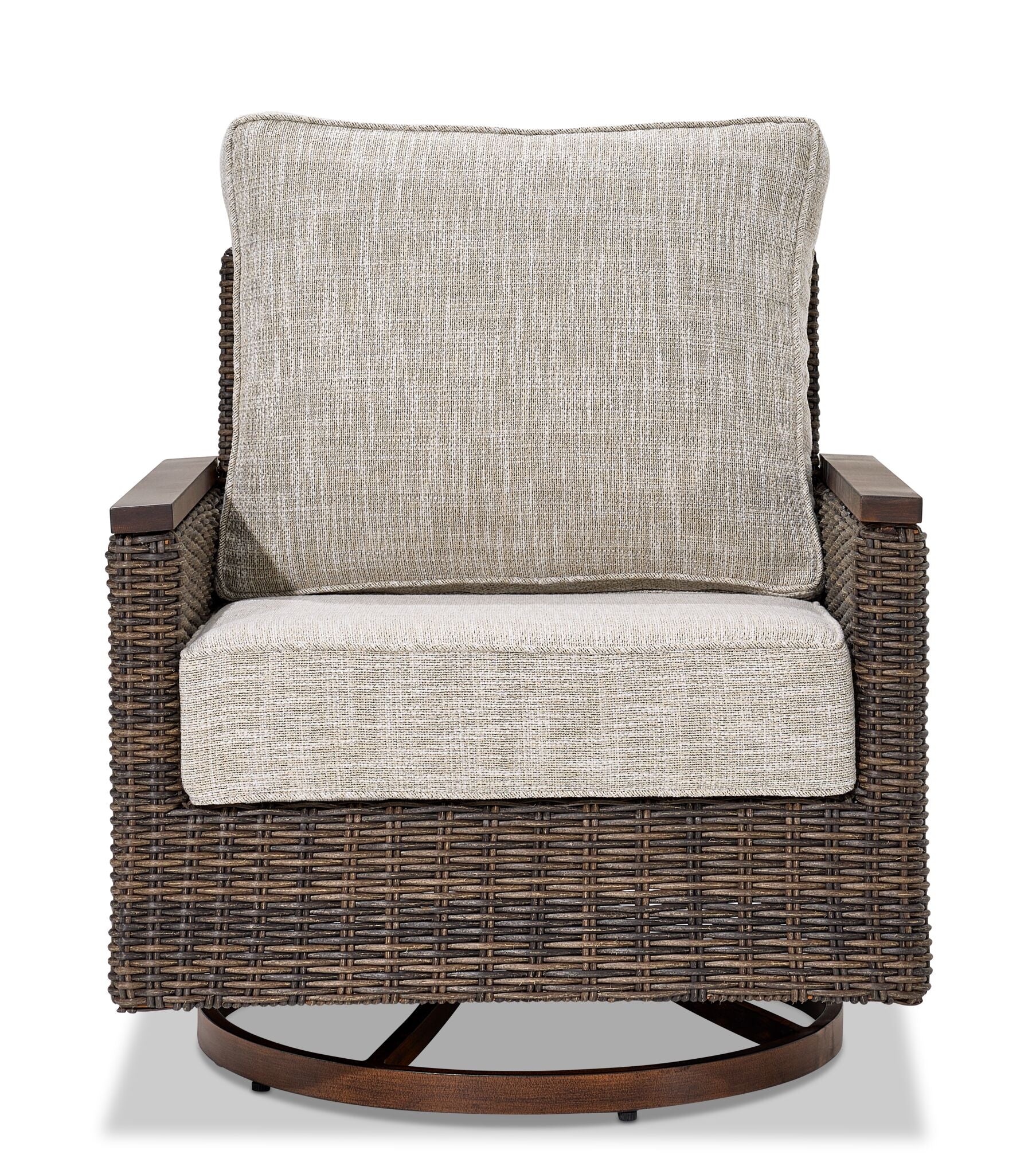 Solstice Outdoor Swivel Chair - Antique Brown - Image 2