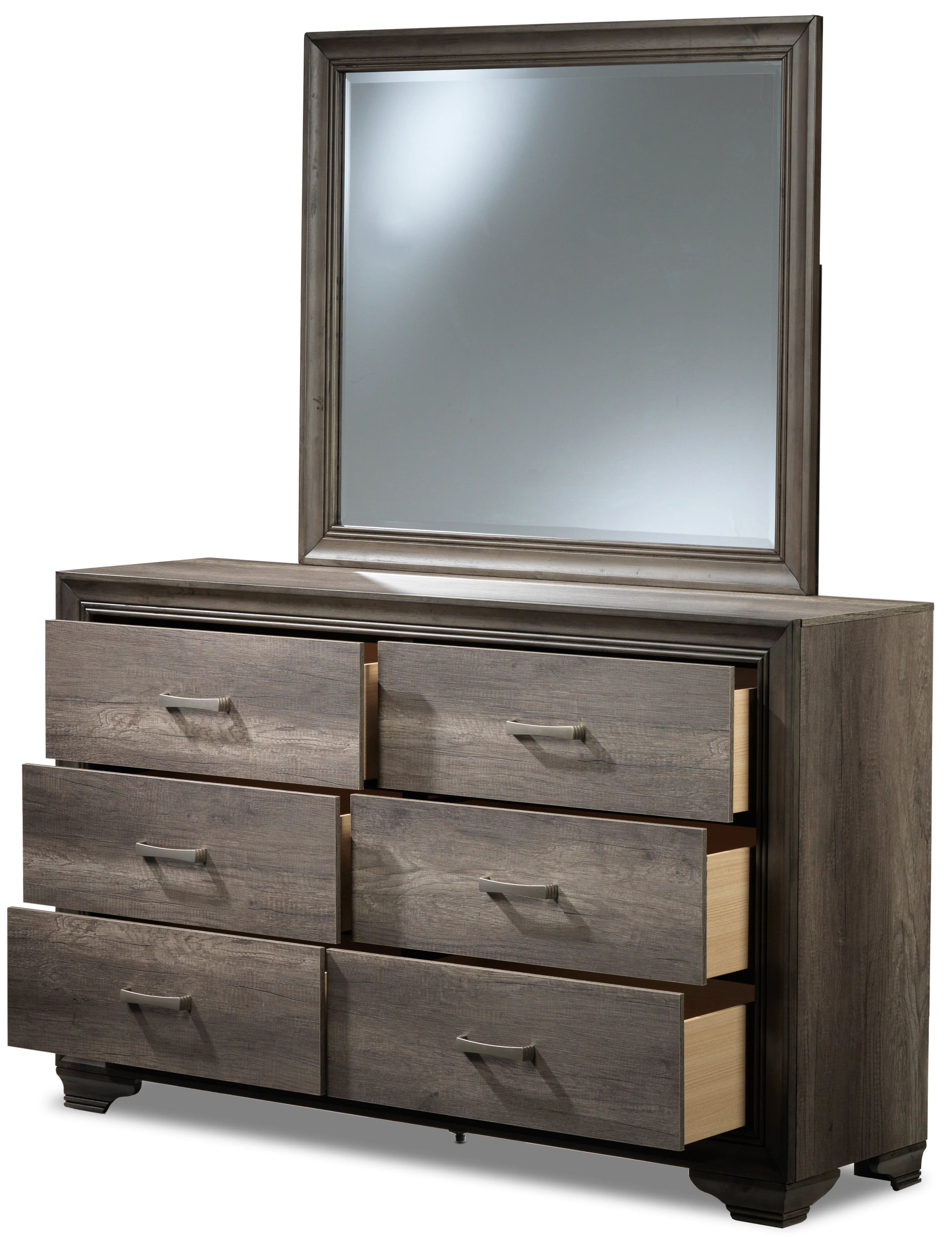 Sophie 6- Piece Full Bedroom Package - Weathered Grey - Image 7