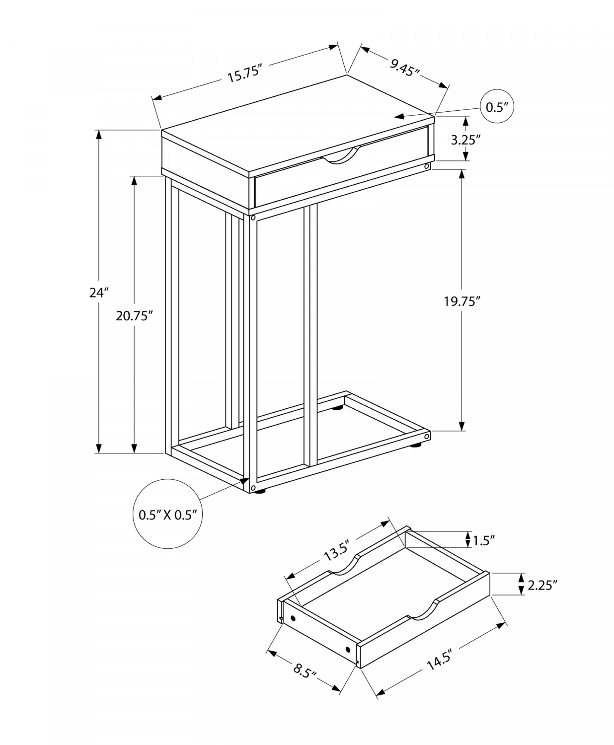 Sora Side Table - White - Image 3