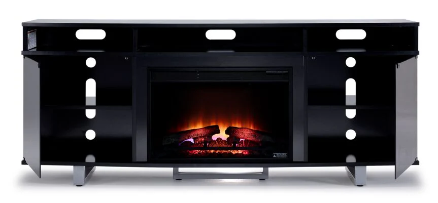 Sorenson 72" Fireplace TV Stand - Black - Image 4