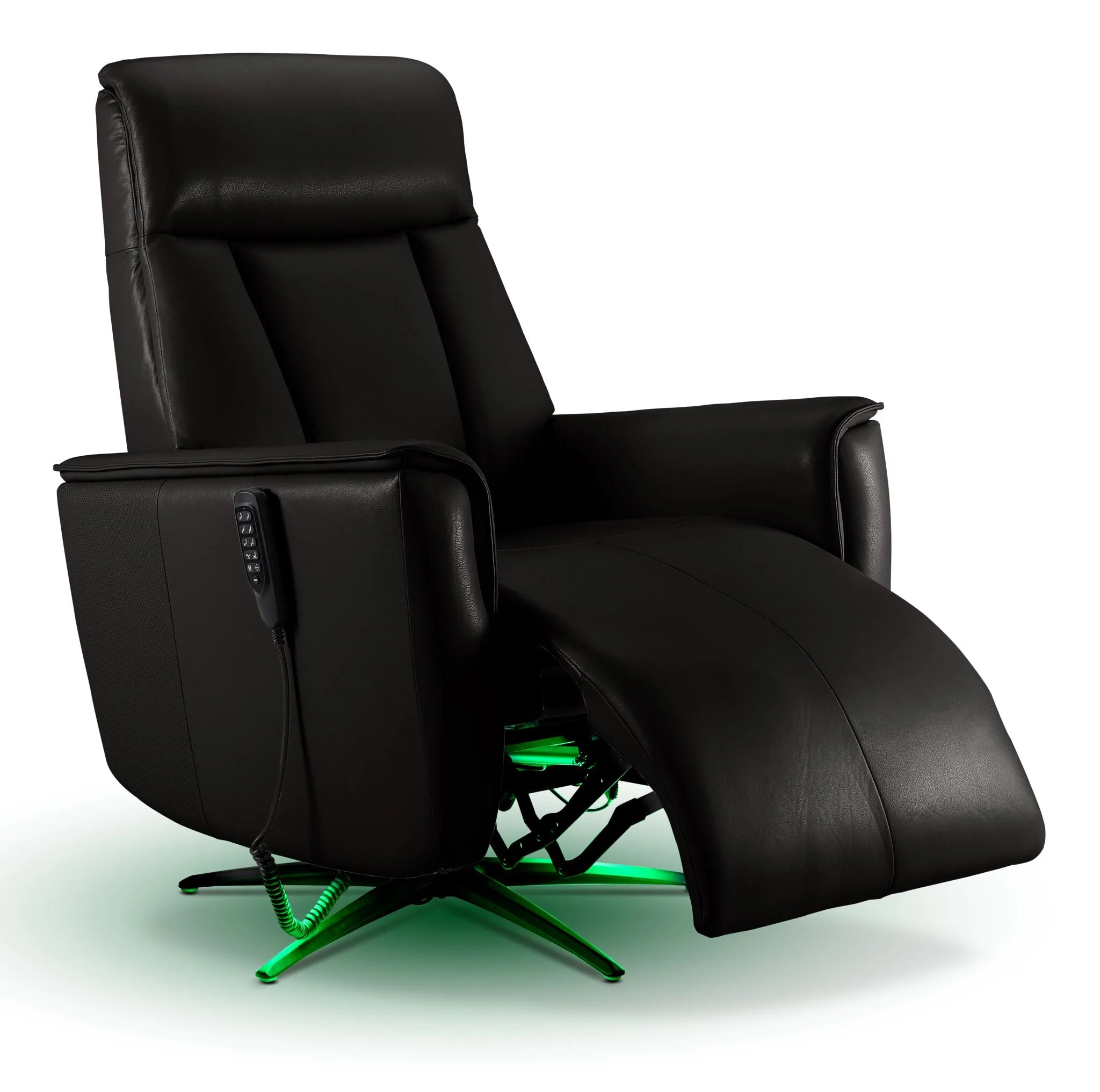 In Harmony - Sorrento Leather Dual Power Recliner - Black - Image 10