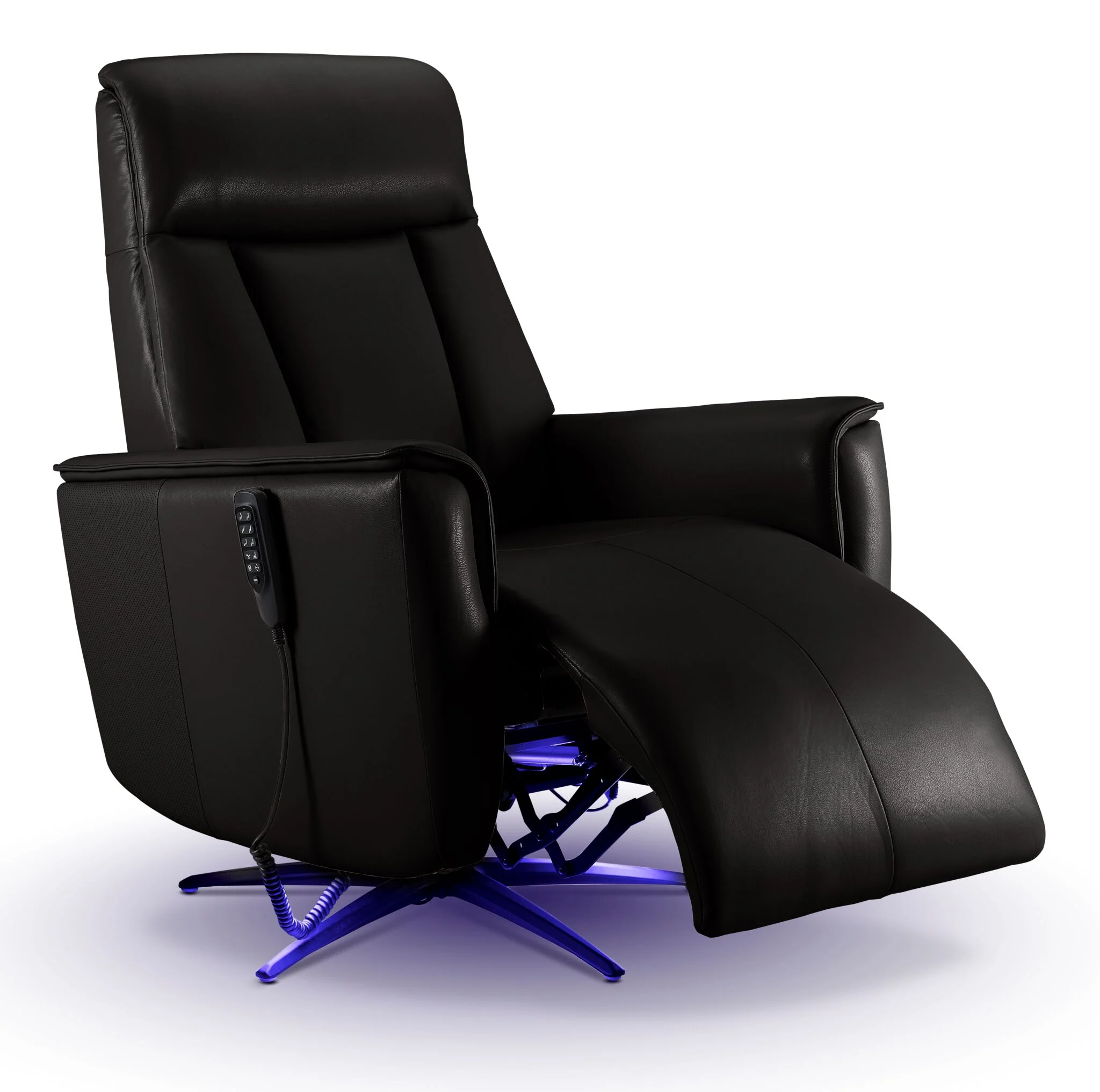 In Harmony - Sorrento Leather Dual Power Recliner - Black - Image 14