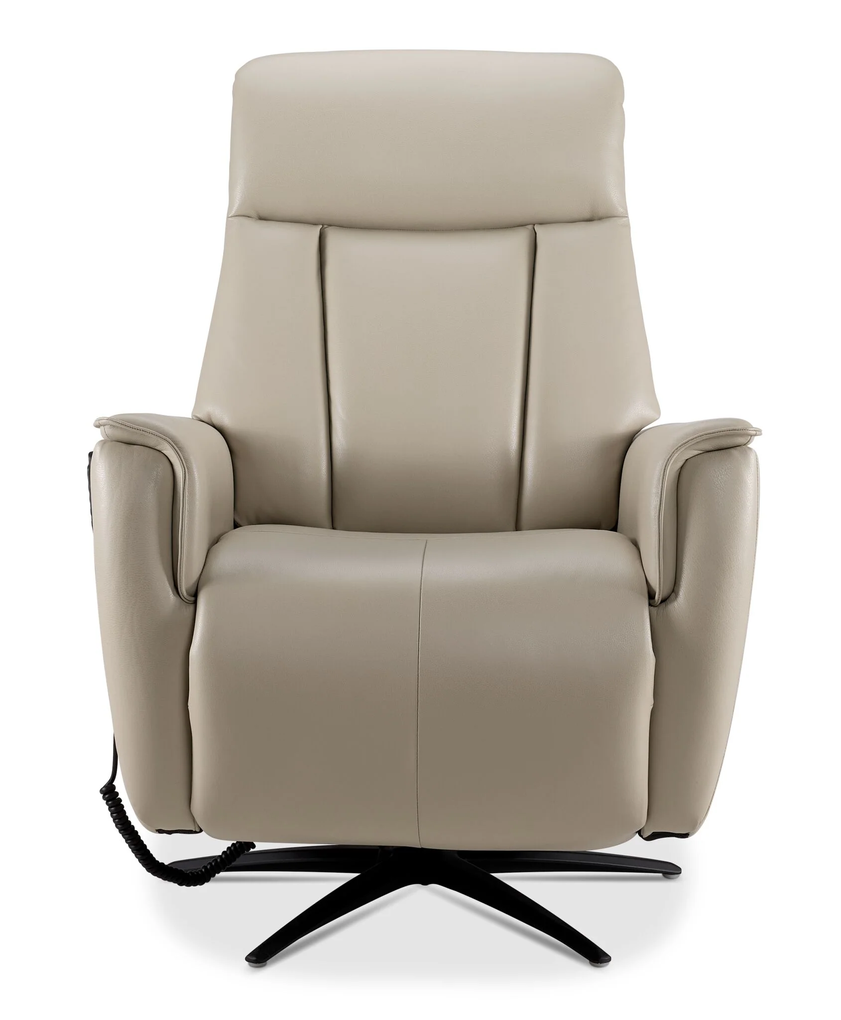 In Harmony - Sorrento Leather Dual Power Recliner - Cream - Image 4