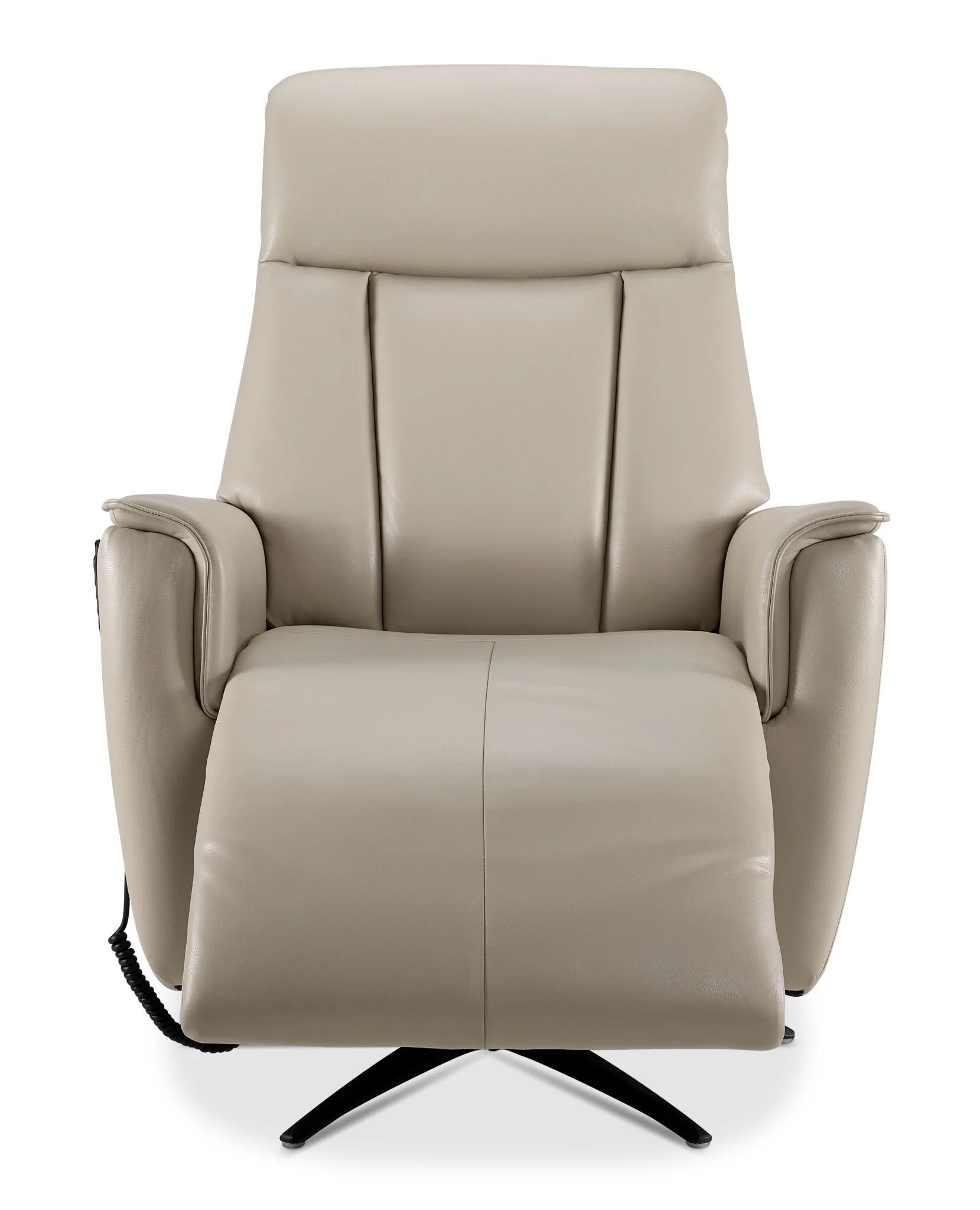 In Harmony - Sorrento Leather Dual Power Recliner - Cream - Image 7