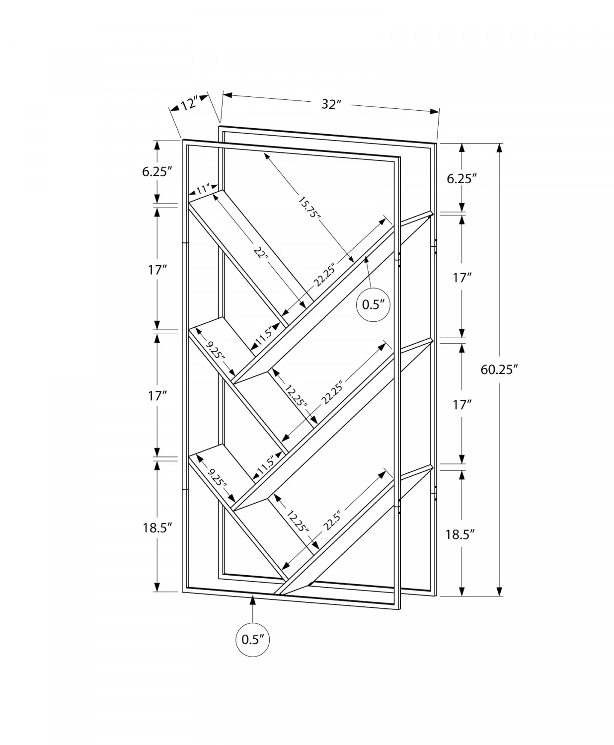 Sova Bookcase - Grey - Image 3