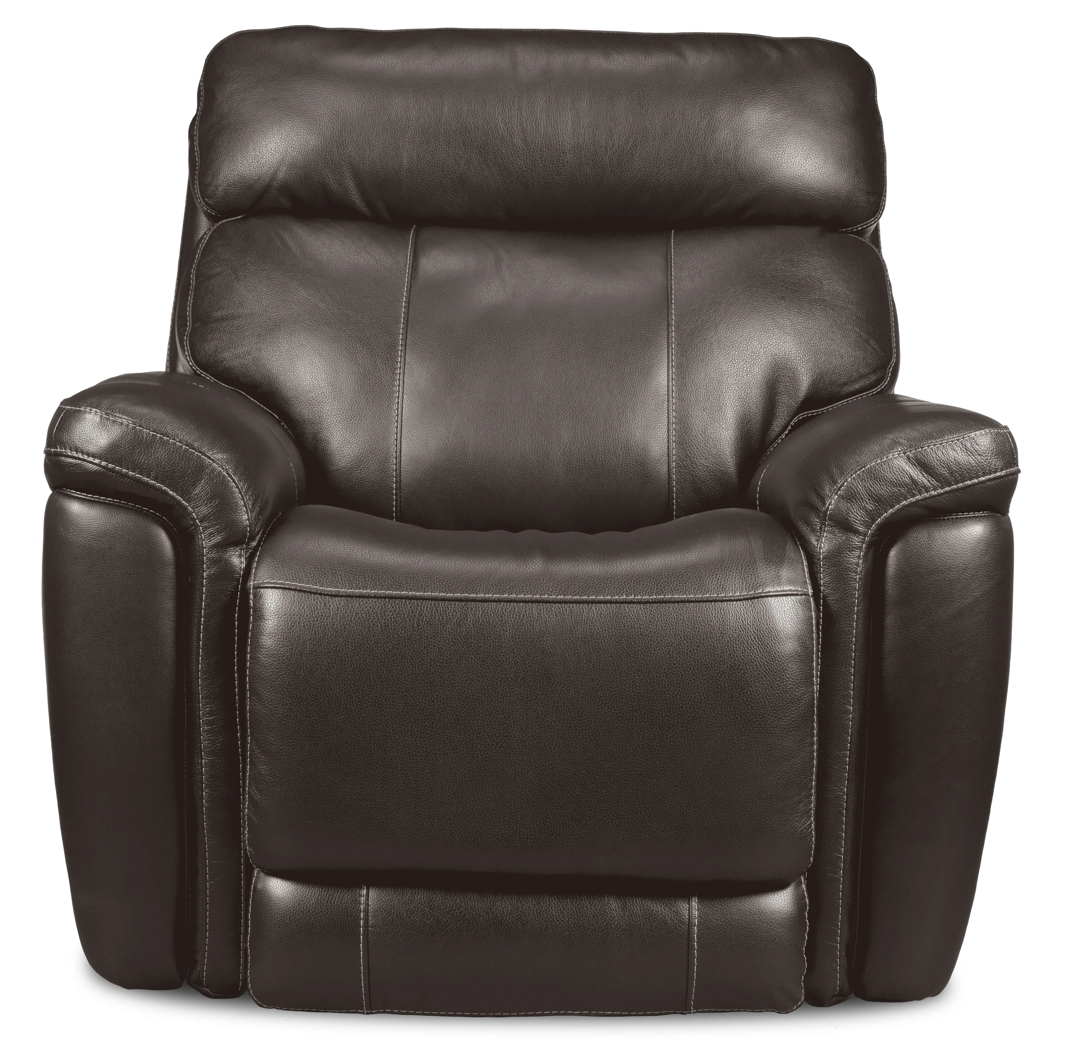 Stallion Leather Dual Power Recliner - Dark Grey - Image 3