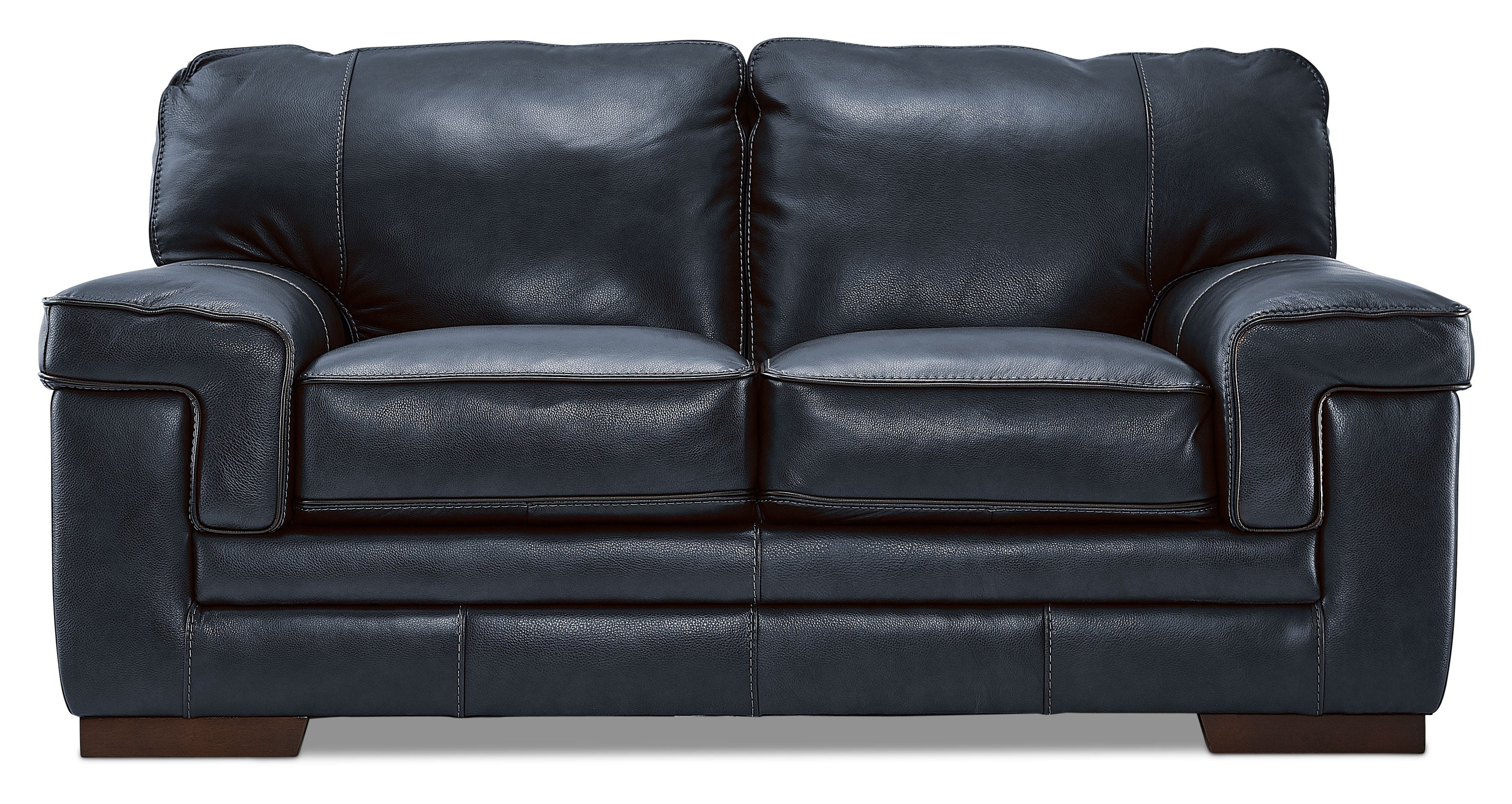 Stampede Leather Loveseat - Cobalt - Image 2