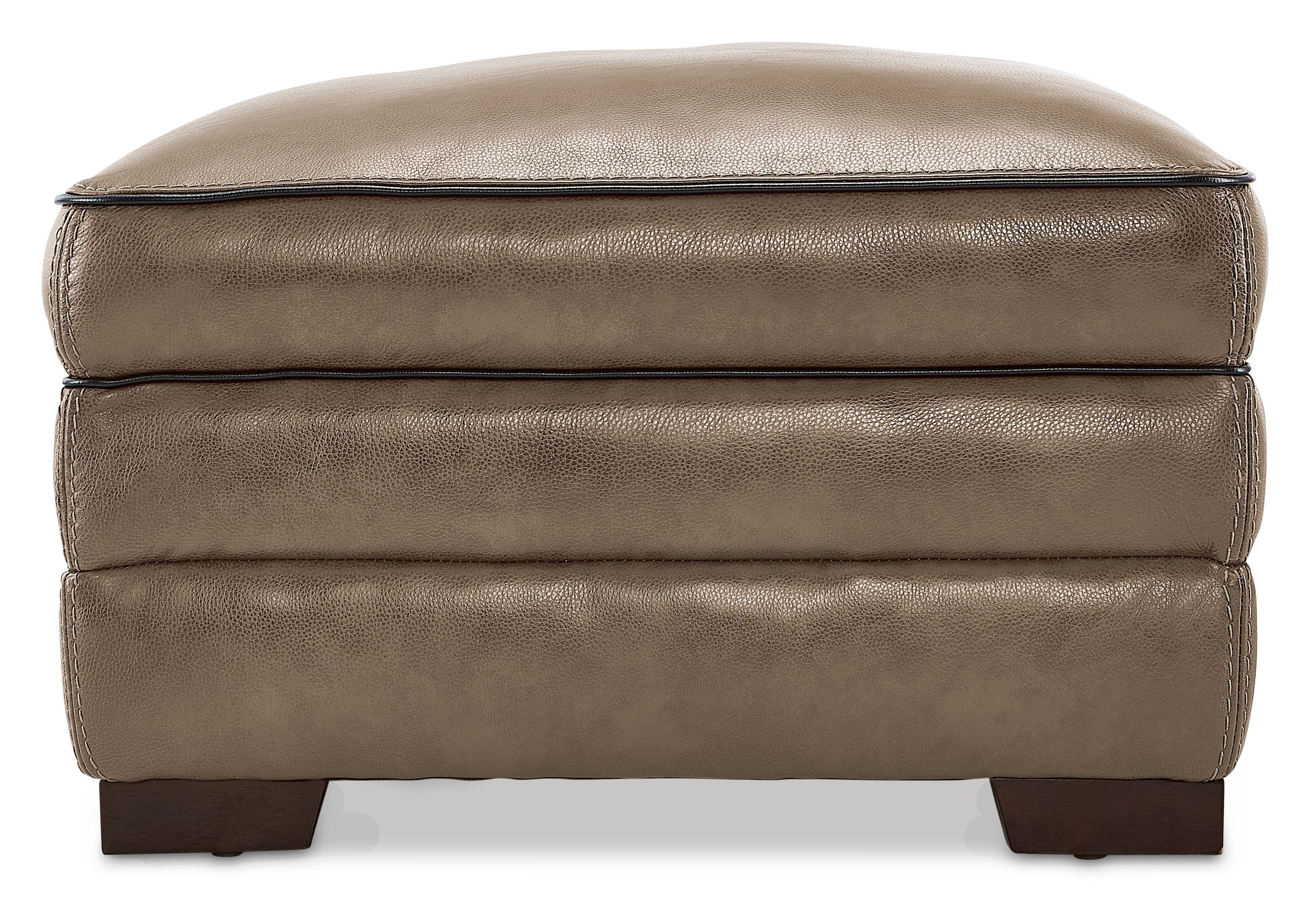 Stampede Leather Ottoman - Buff - Image 2