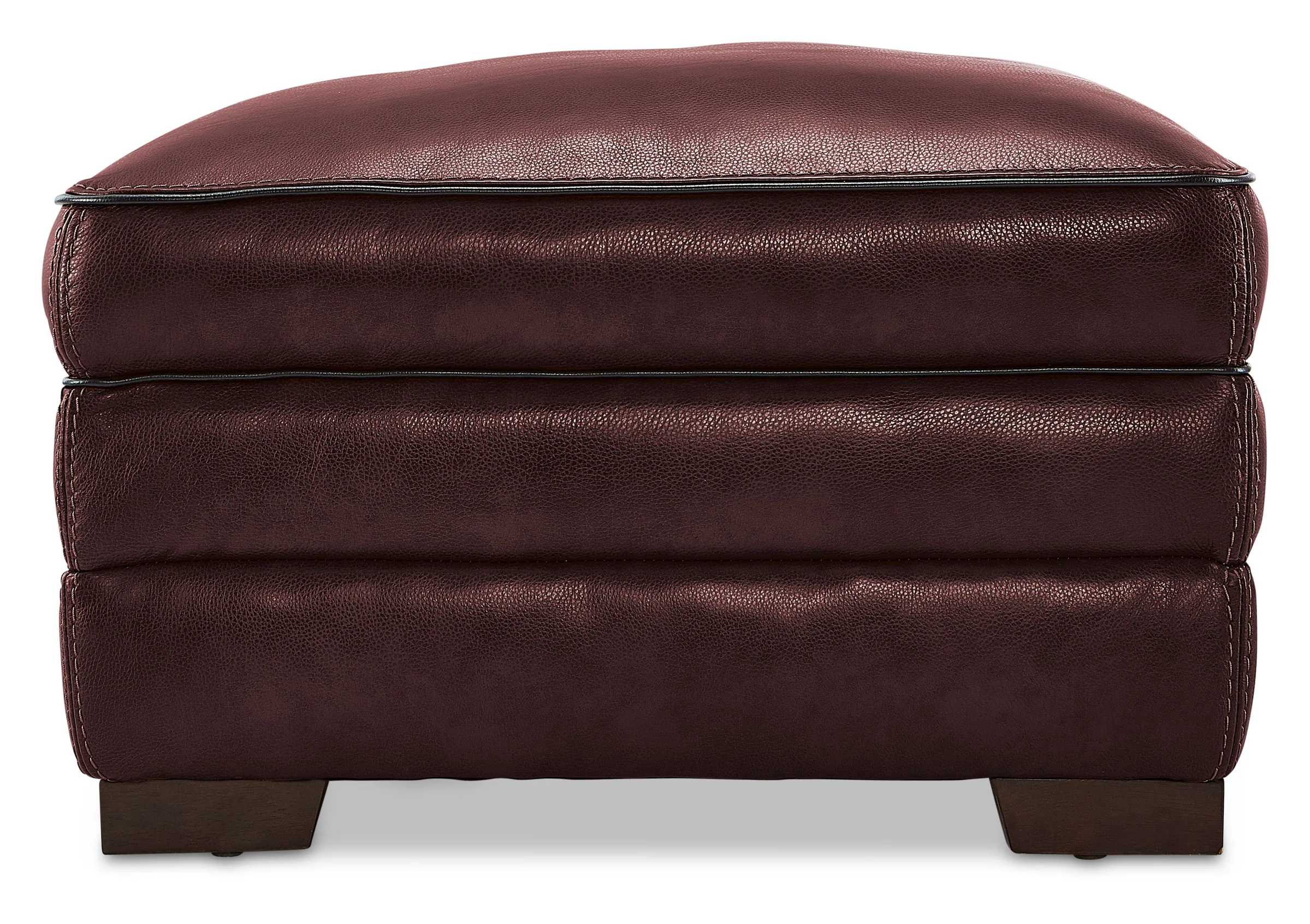 Stampede Leather Ottoman - Salsa - Image 2