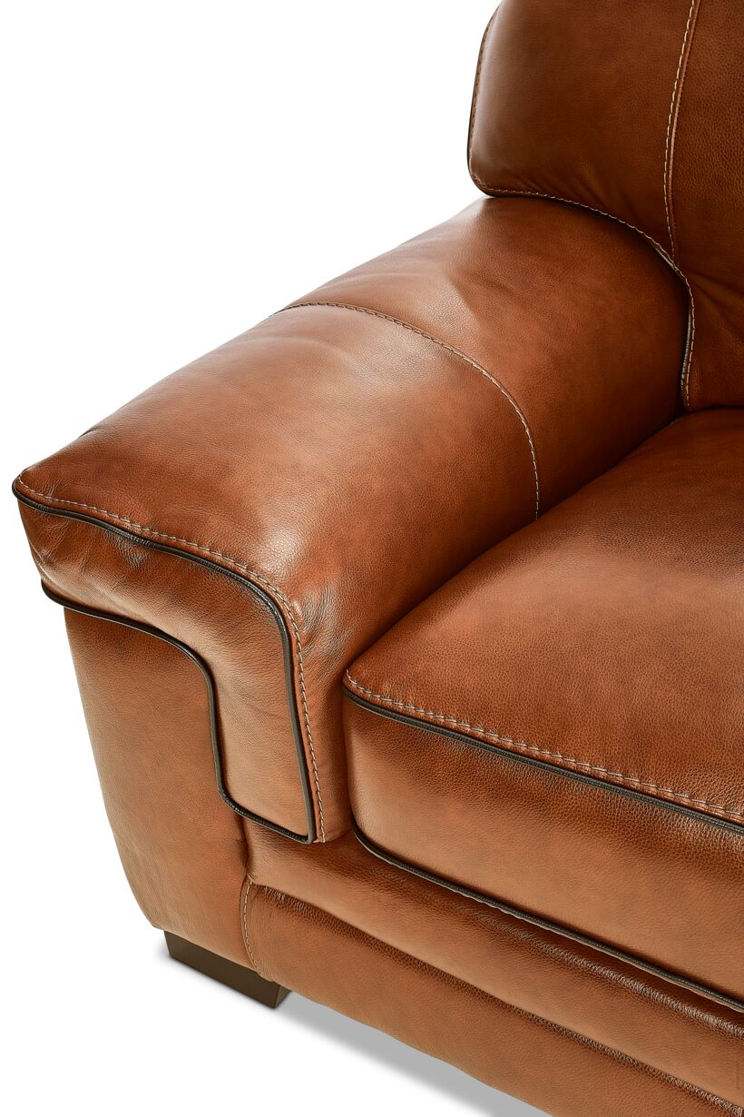 Stampede Leather Sofa - Chestnut - Image 3