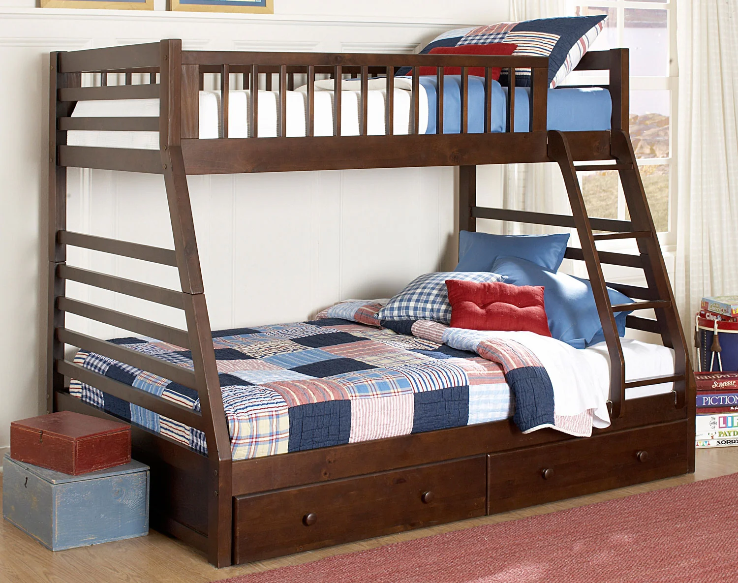 Starship Bunk Bed Drawers - Chocolate Cherry - Image 2