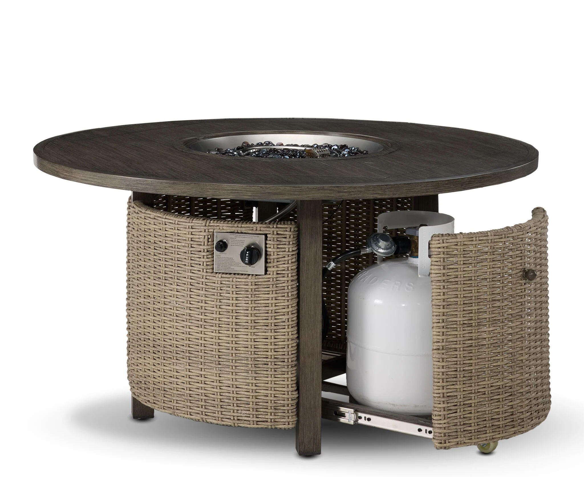 Staten Island Outdoor Fire Table - Grey - Image 3