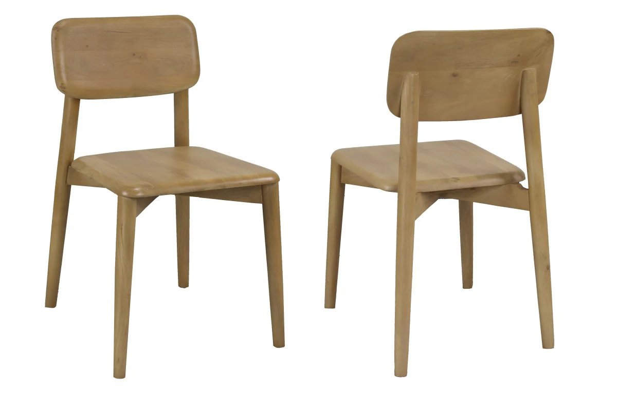 Stephano Dining Chair - Oak - Set of Two - Image 3