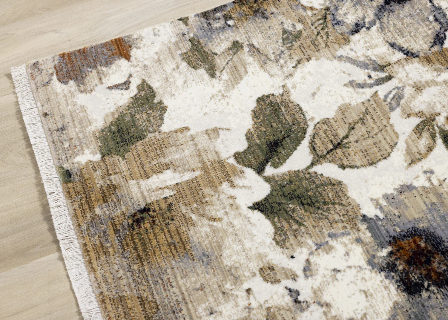 Sterling Contemporary Floral Area Rug - 5' X 8' - Cream/Green/Rust - Image 12