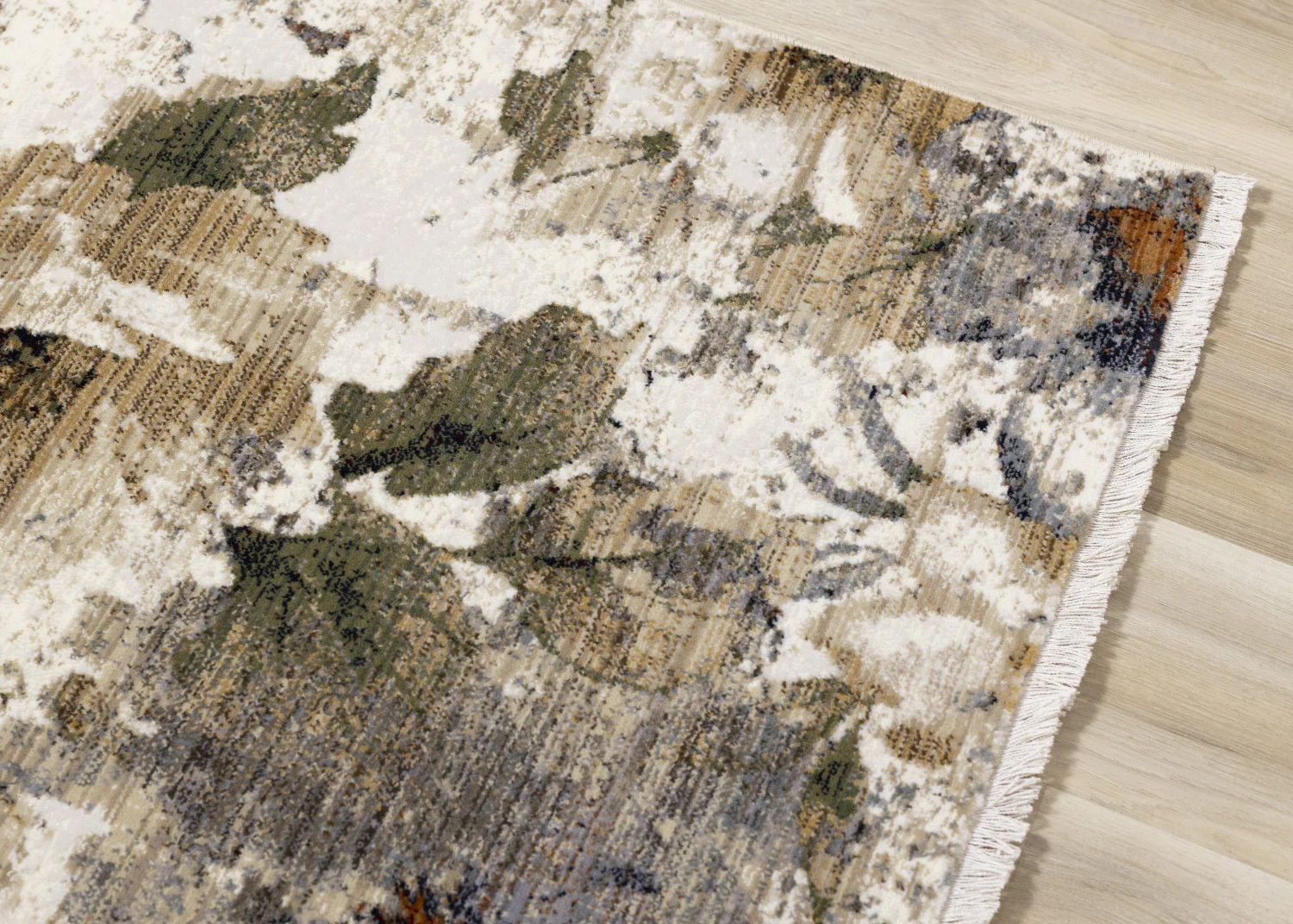 Sterling Contemporary Floral Area Rug - 5' X 8' - Cream/Green/Rust - Image 4