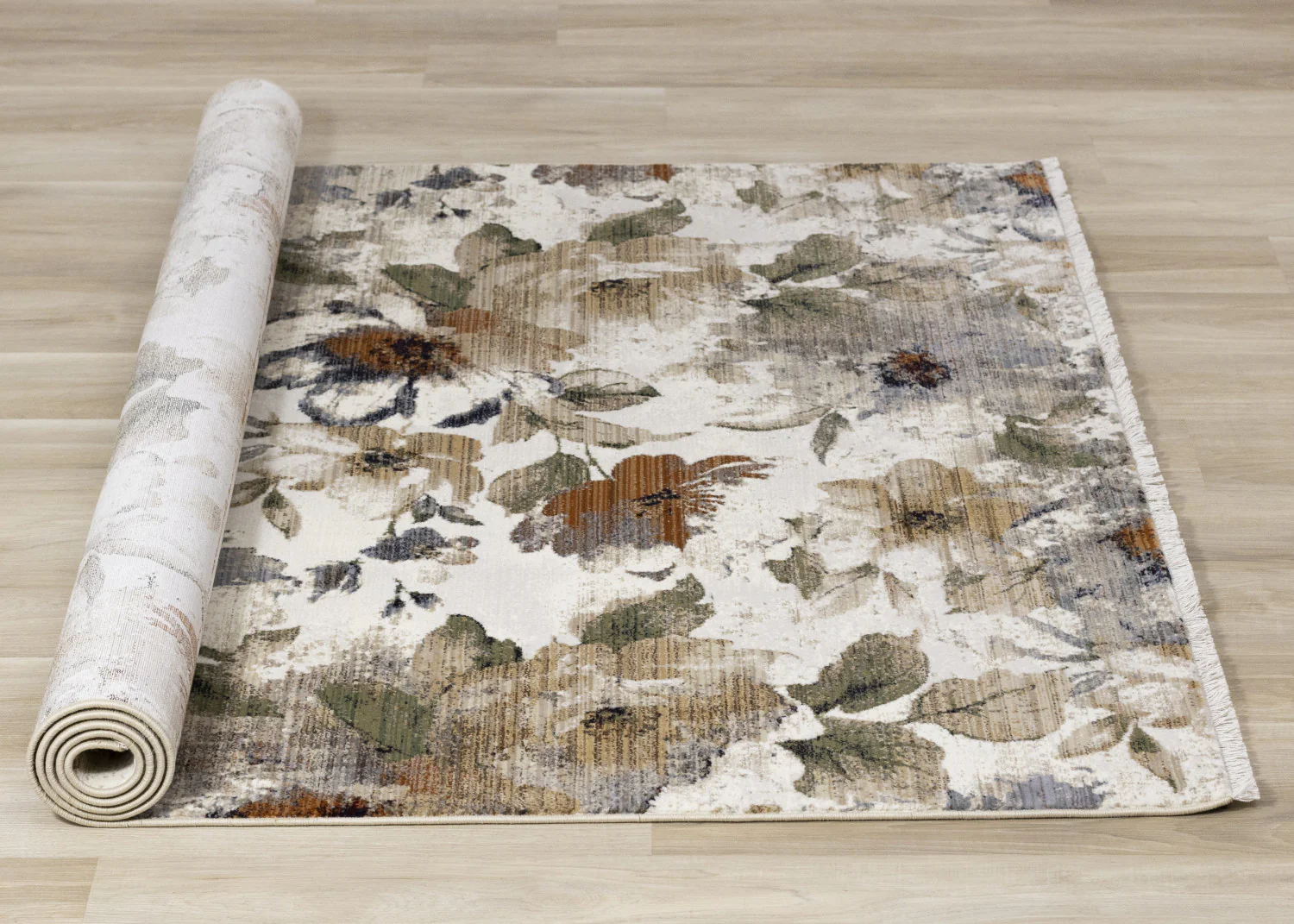 Sterling Contemporary Floral Area Rug - 5' X 8' - Cream/Green/Rust - Image 8