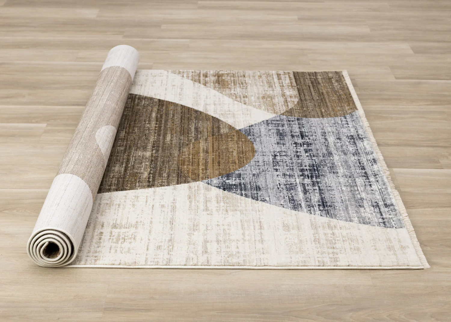 Sterling Modern Teardrop Area Rug - 5' X 8' - Brown/Cream - Image 8