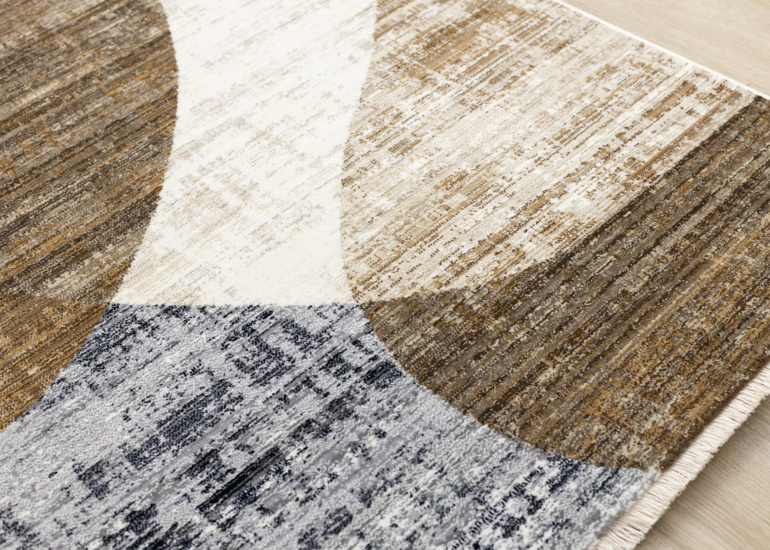 Sterling Modern Teardrop Area Rug - 8' X 11' - Brown/Cream - Image 4