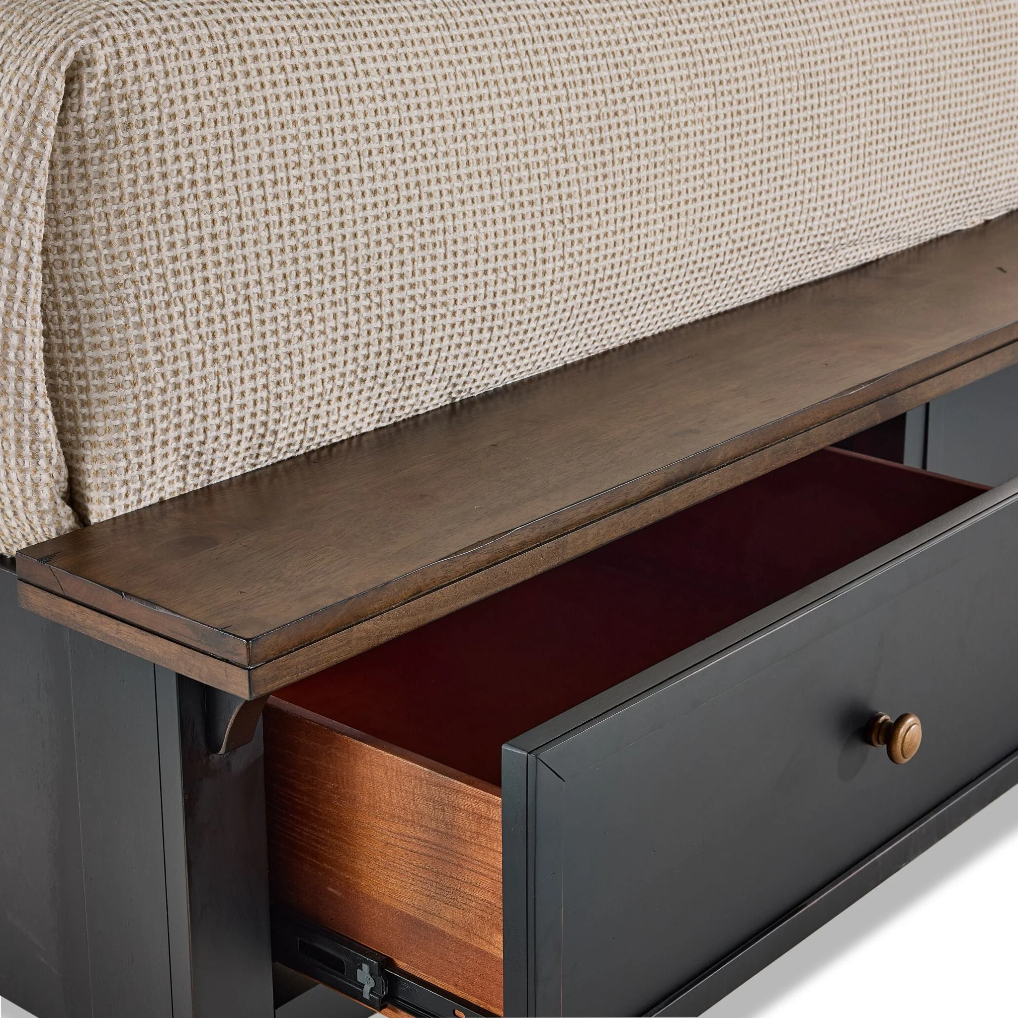 Stormy Ridge 3 - Piece King Storage Bed - Slate Black, Chicory - Image 4