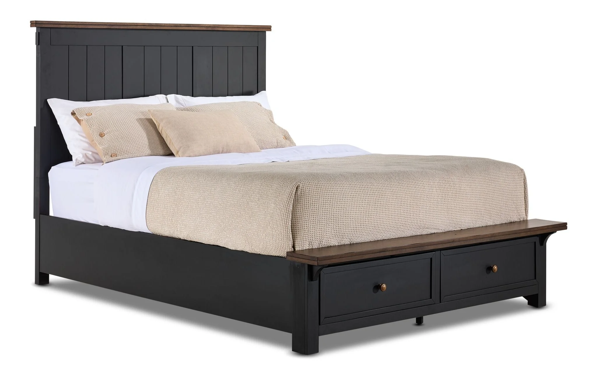 Stormy Ridge 6 - Piece Queen Storage Bedroom Package - Slate Black, Chicory - Image 2