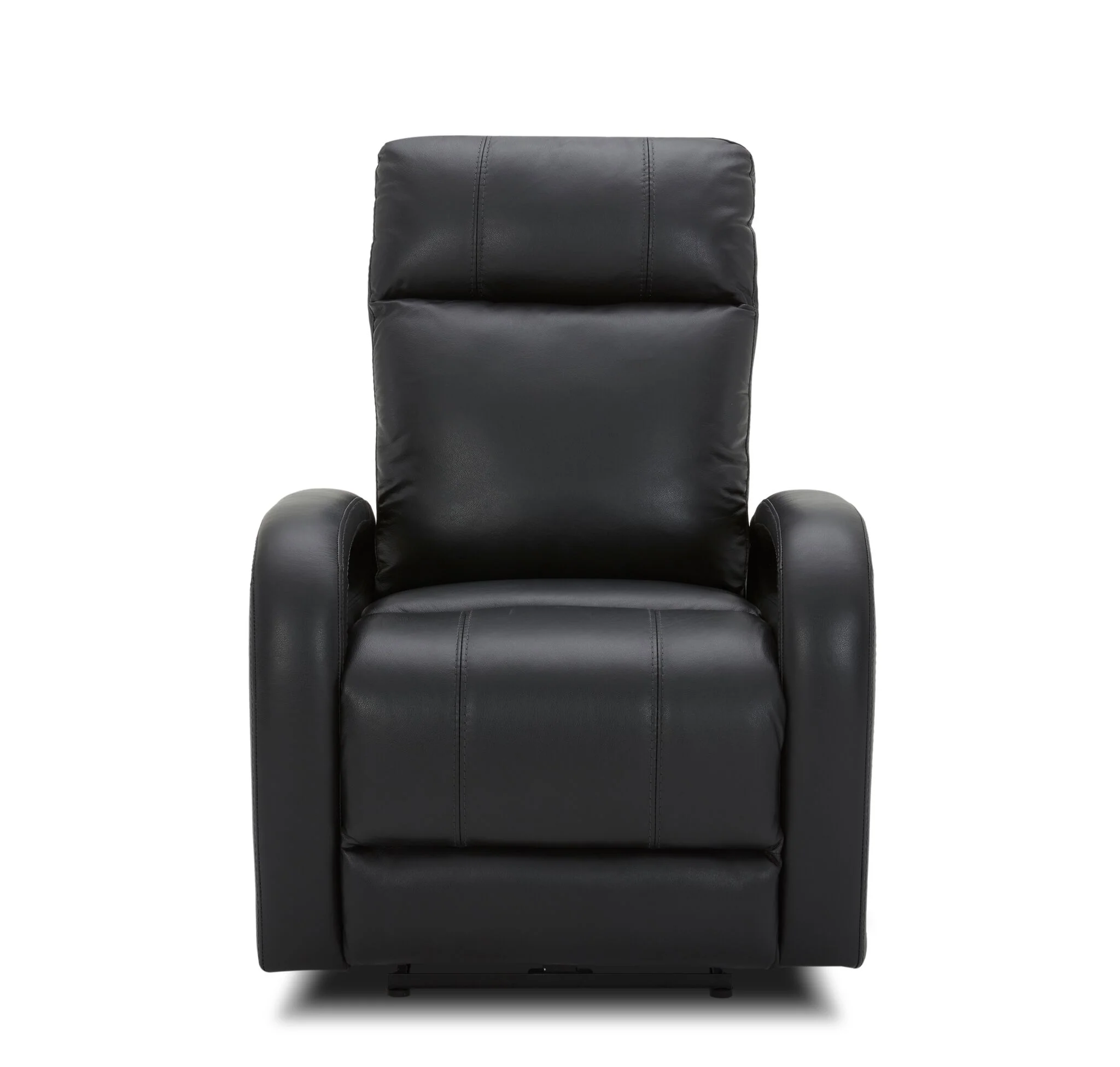 Stratus Leather Dual Power Swivel Glider Recliner - Charcoal - Image 2