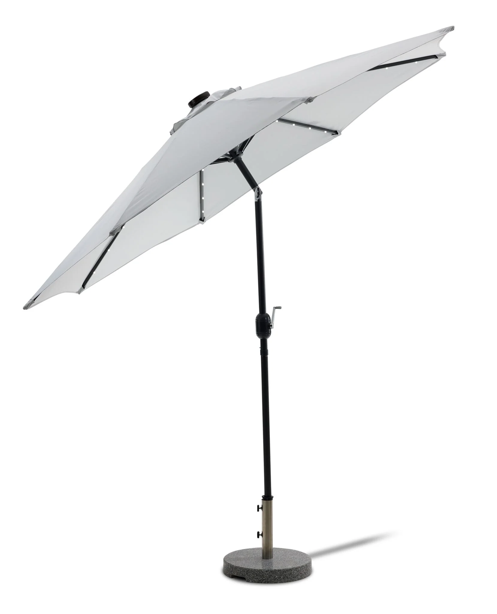 Sunray 9' Led Light Outdoor Umbrella - Grey - Image 3