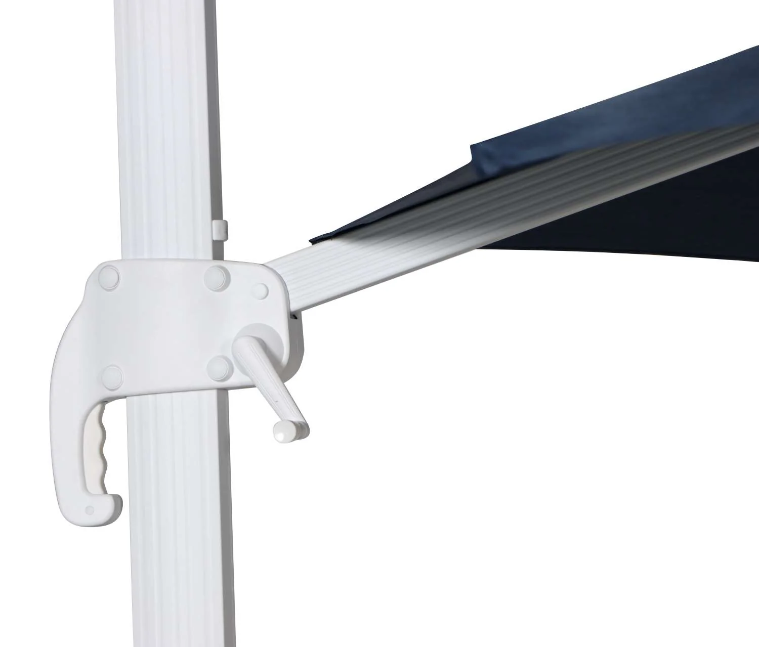 Sunrio Cantilever 11' Umbrella - Navy, White - Image 2