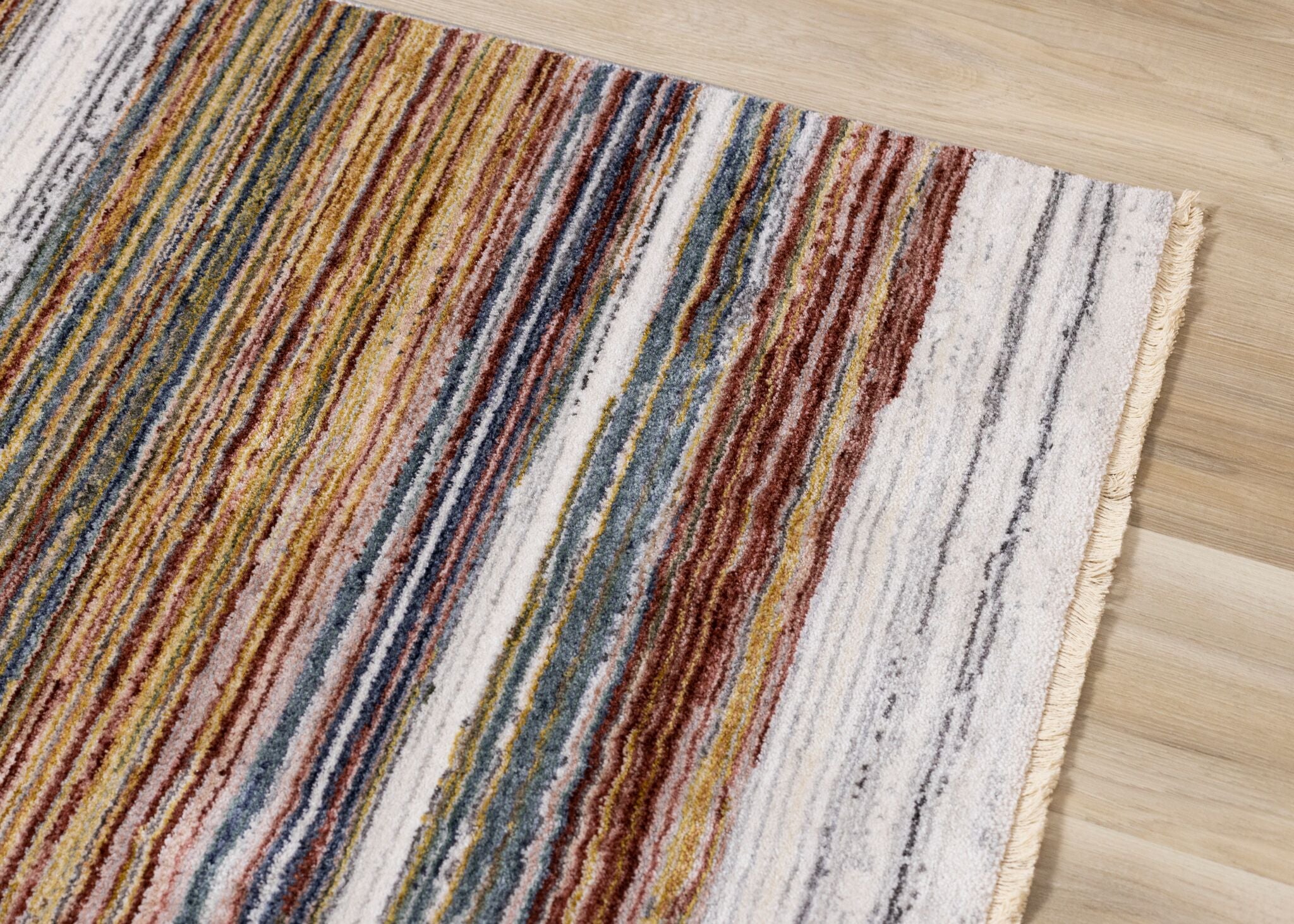 Sunset Glow 7'10" x 10'2" Striped Plush Area Rug - Image 2