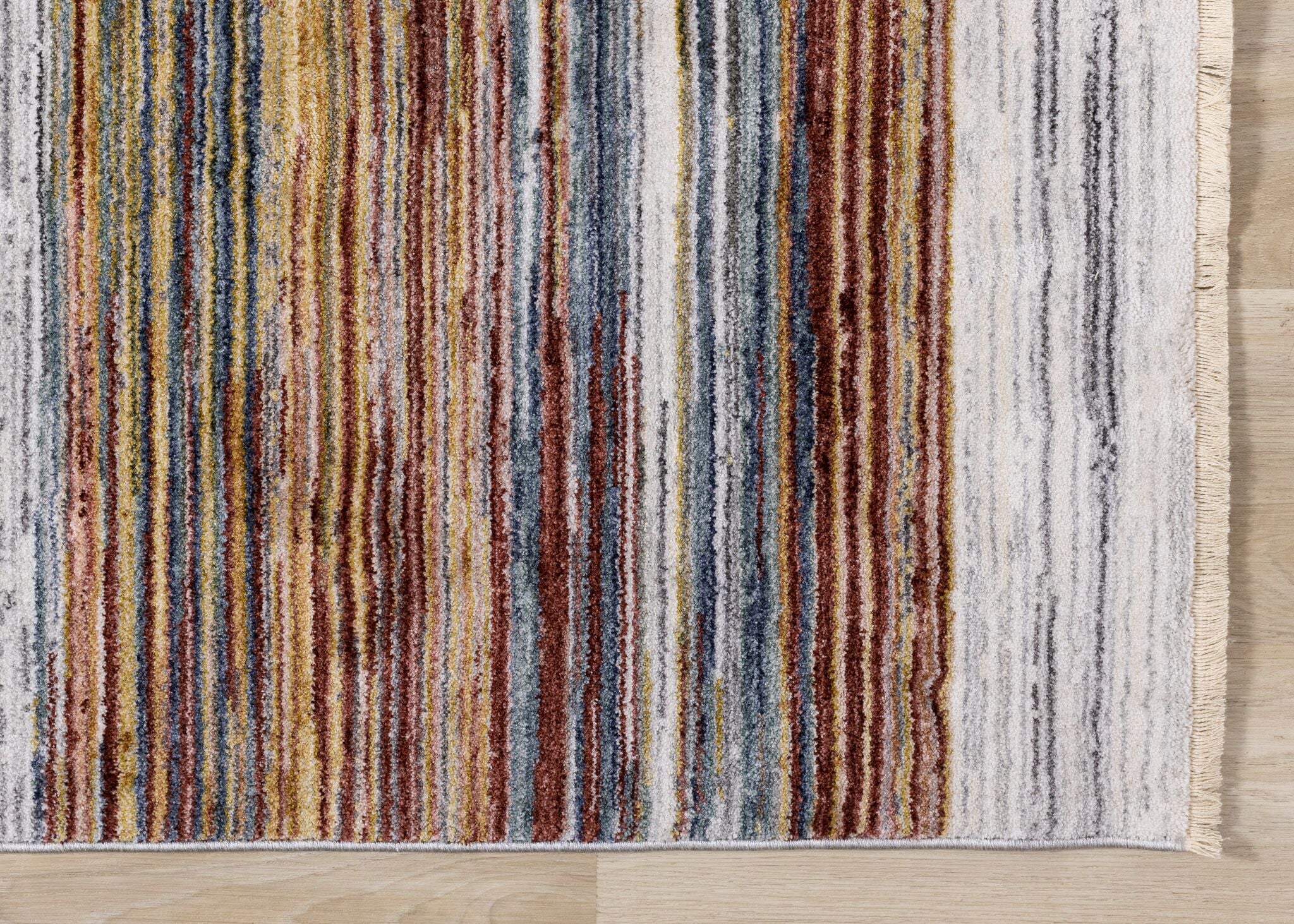 Sunset Glow 7'10" x 10'2" Striped Plush Area Rug - Image 6