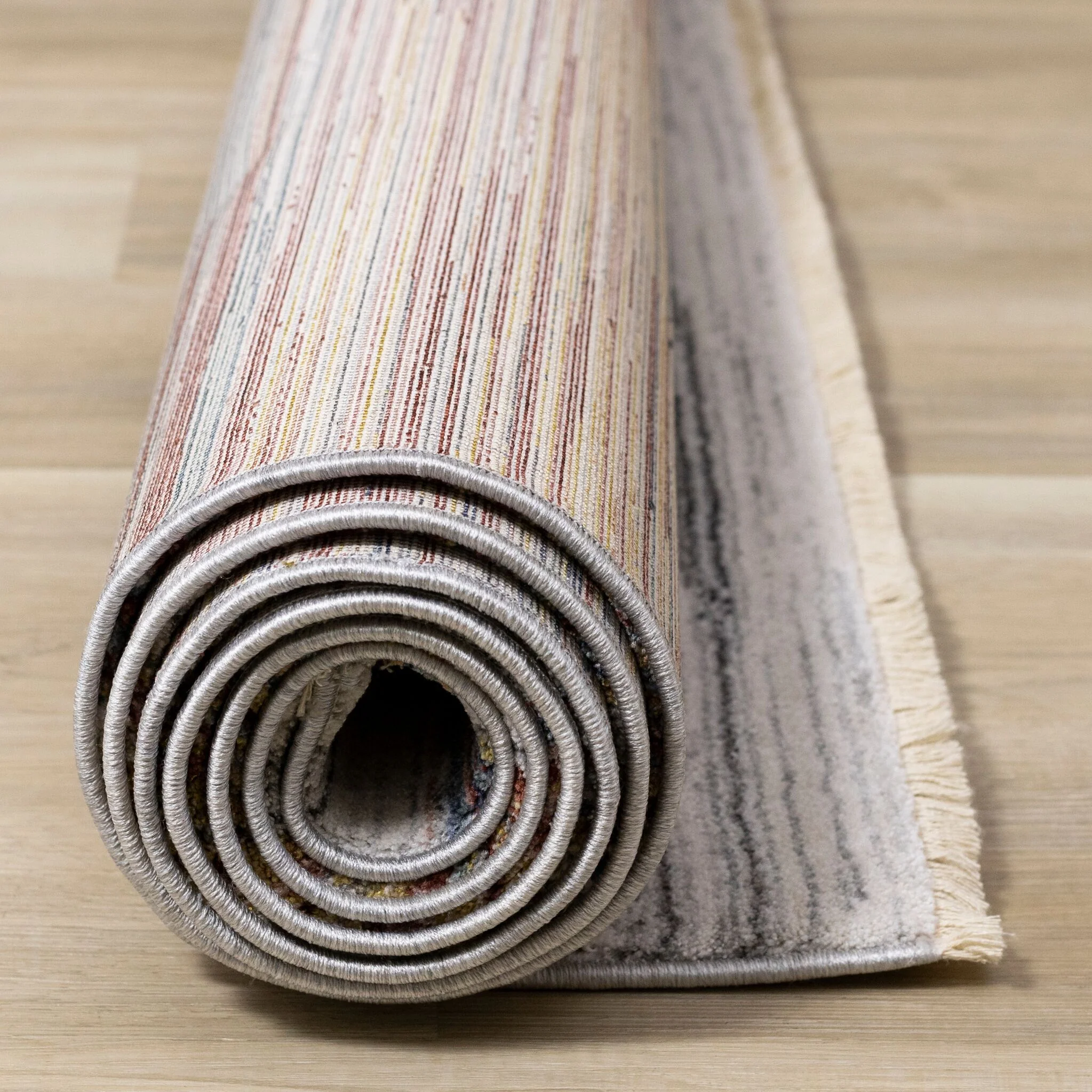 Sunset Glow 7'10" x 10'2" Striped Plush Area Rug - Image 9