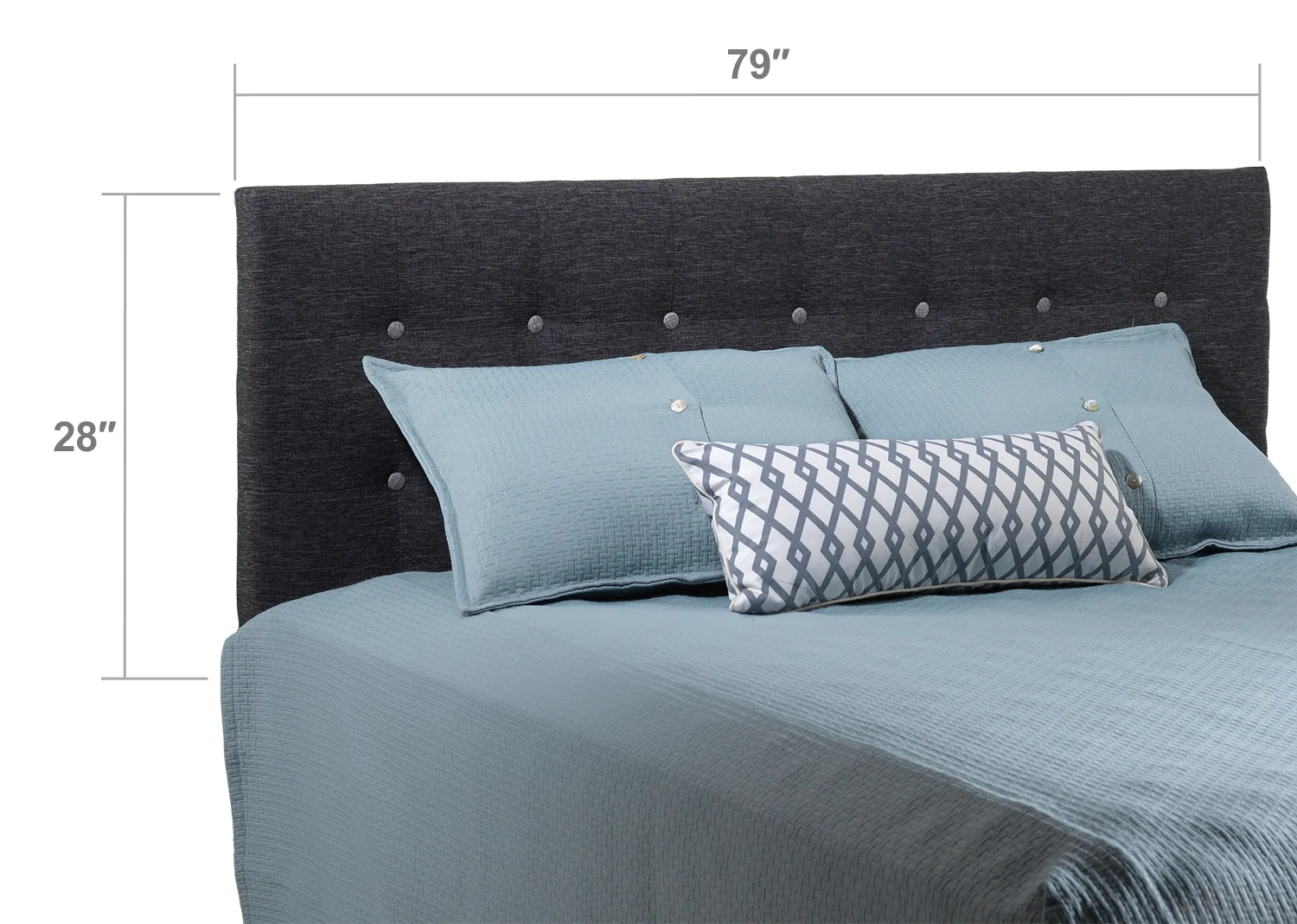 Sunup King Headboard - Charcoal - Image 2