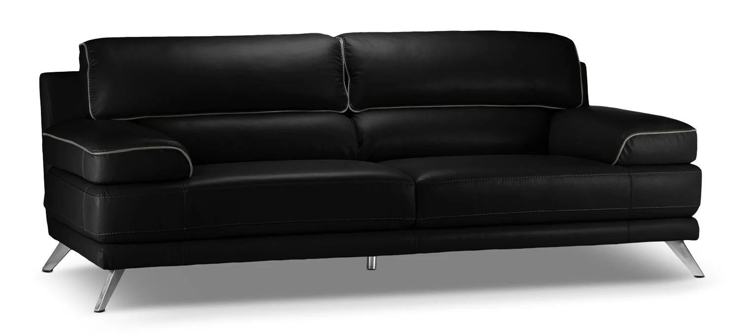 Sutton Sofa and Loveseat Set - Black - Image 2