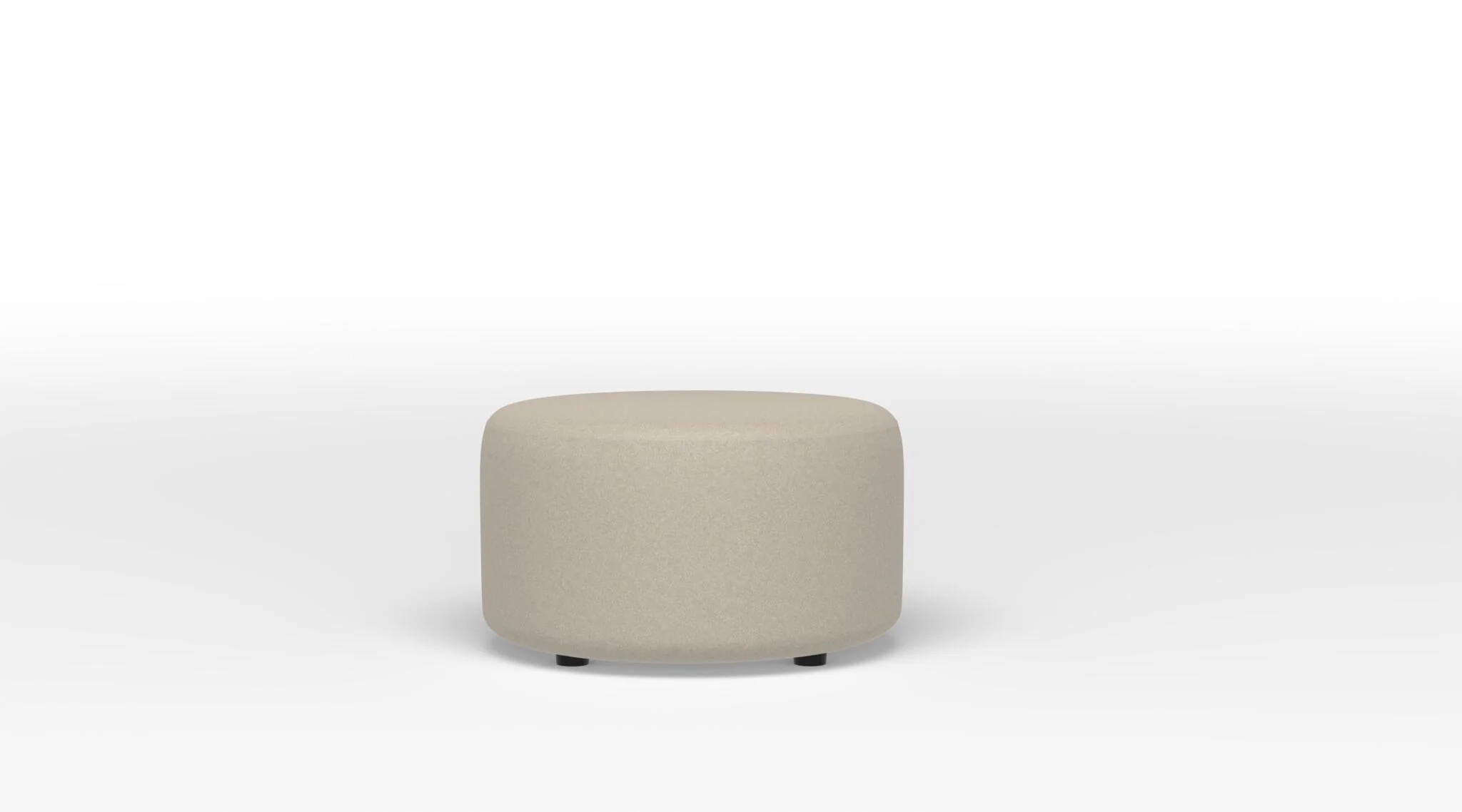Marissa Round Ottoman - Arlo Beige