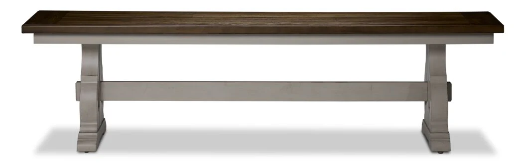 Tanner Bench - Rustic White - Image 2