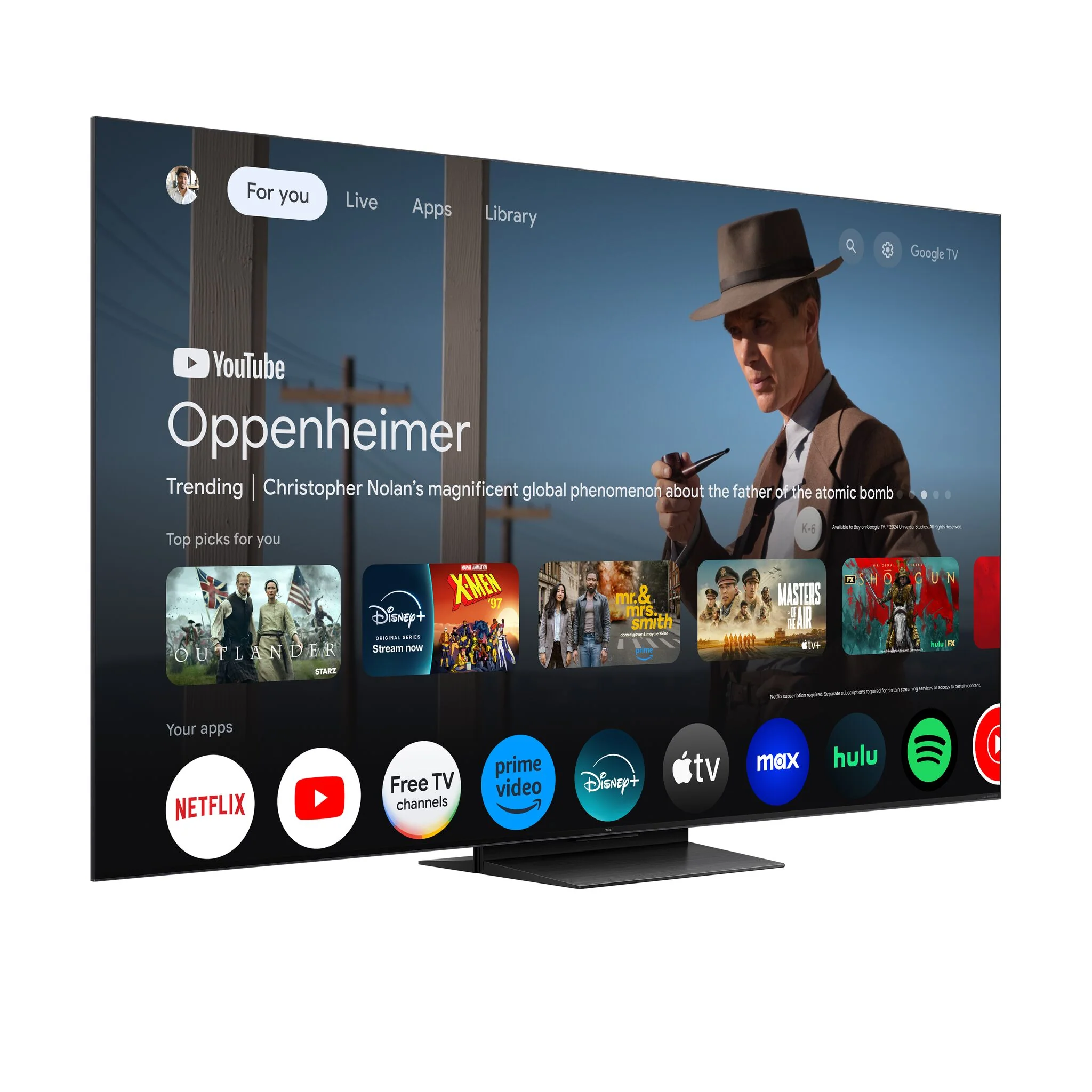 TCL 55" QM7K Series 4K UHD HDR QD-Mini LED Smart TV with Google TV - 55QM7K - Image 4
