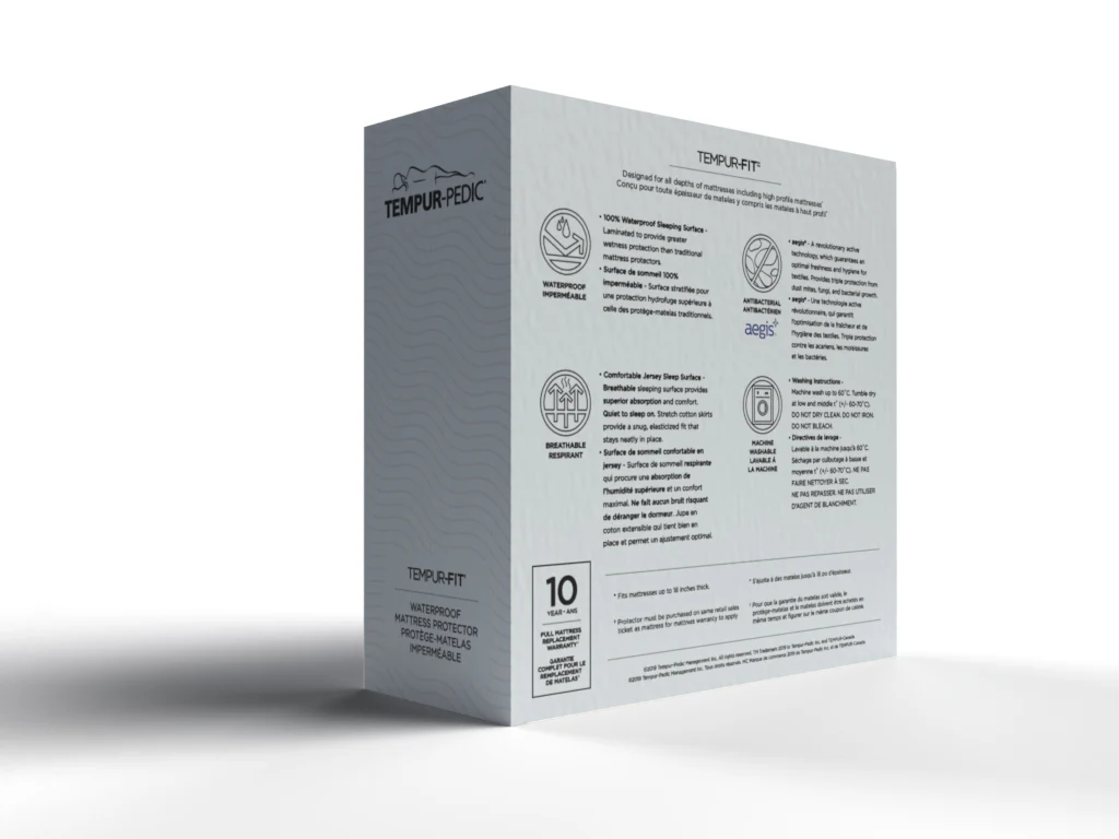 TEMPUR-Fit Queen Waterproof Mattress Protector - Image 2