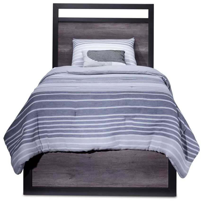 Terra 3-Piece Twin Bed - Grey - Image 2