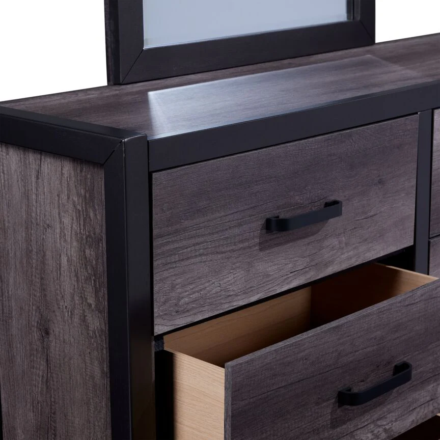 Terra 6-Drawer Dresser - Grey - Image 2