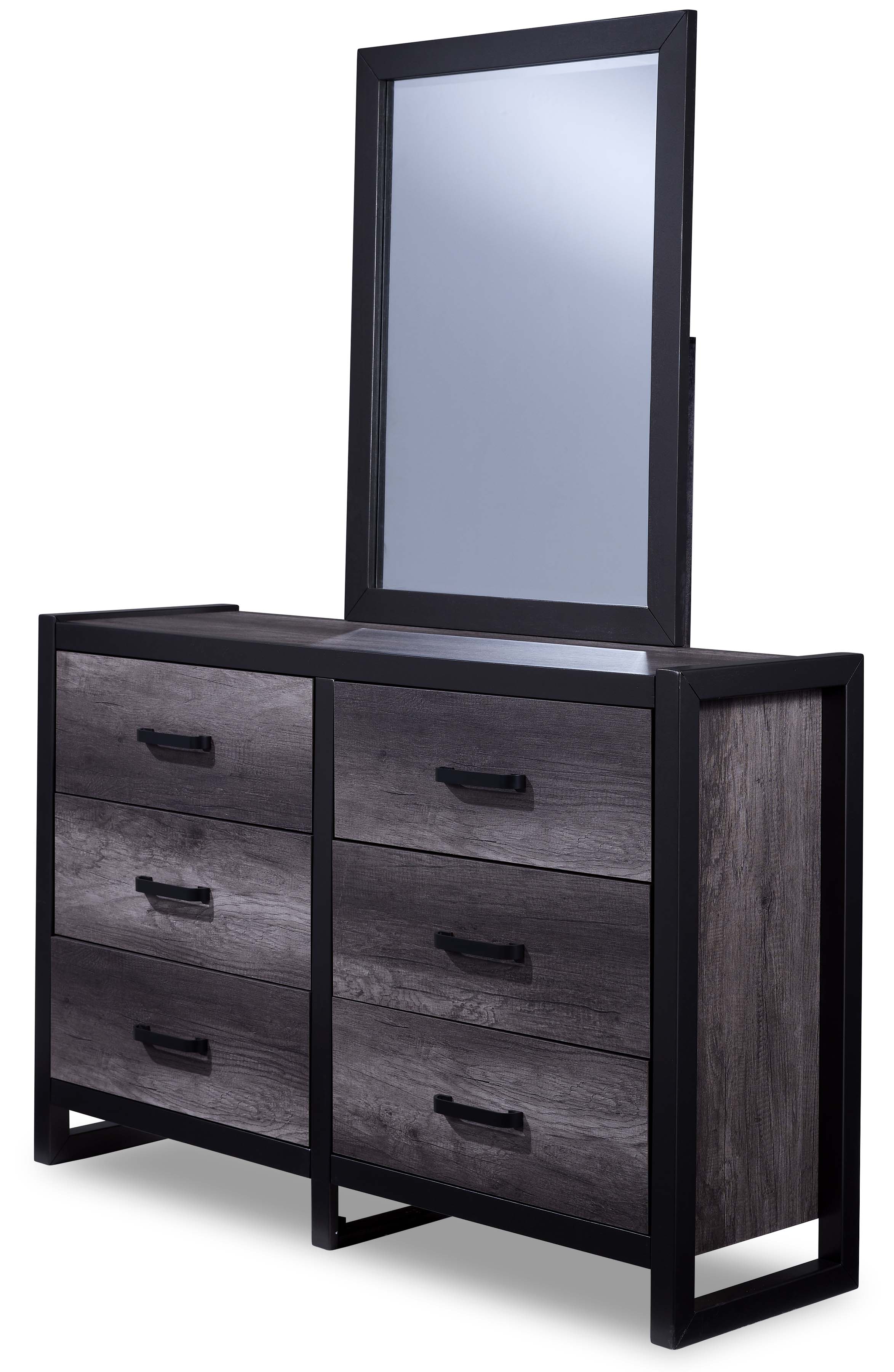 Terra 6-Piece Twin Panel Bedroom Package - Grey - Image 4