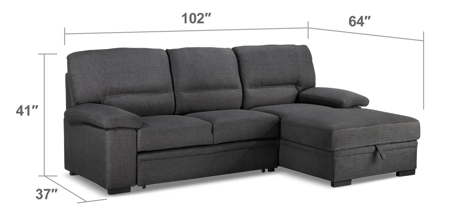 Tessaro Pop-Up Sofa Bed - Charcoal - Image 16