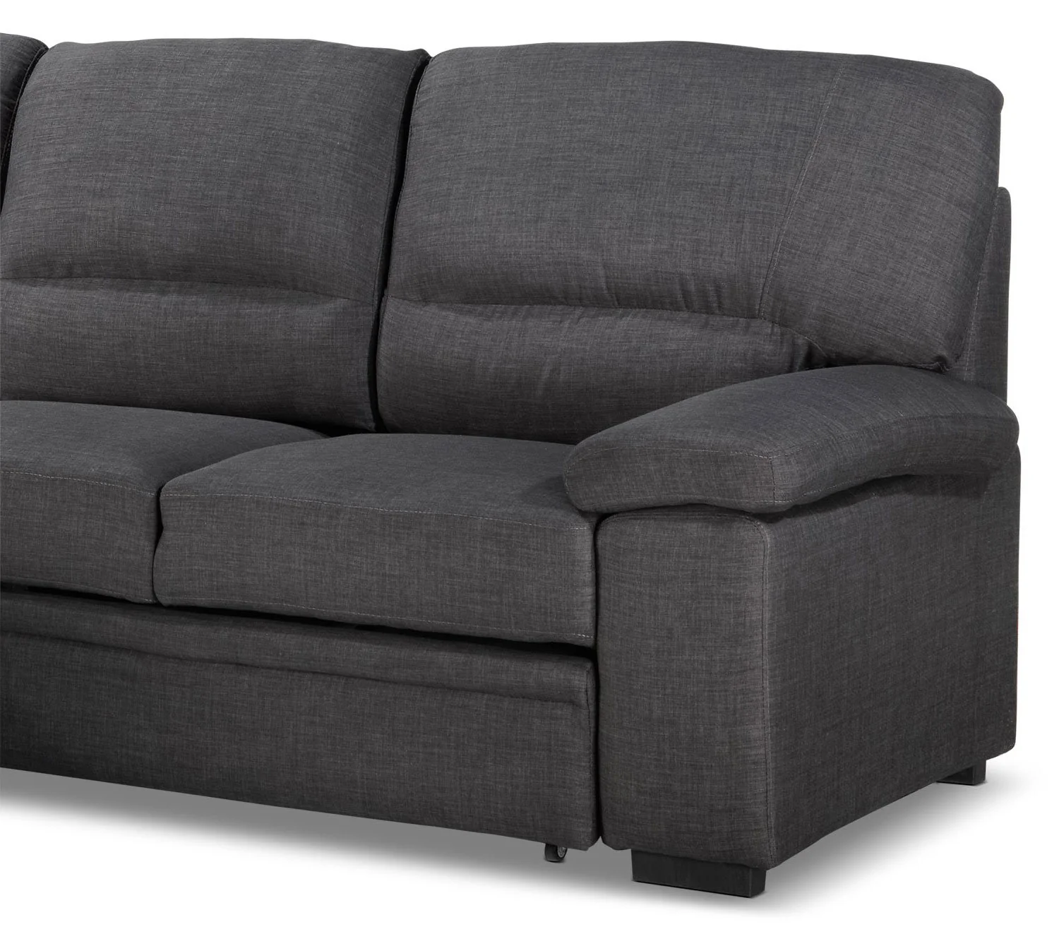 Tessaro Pop-Up Sofa Bed with Left-Facing Chaise - Charcoal - Image 10