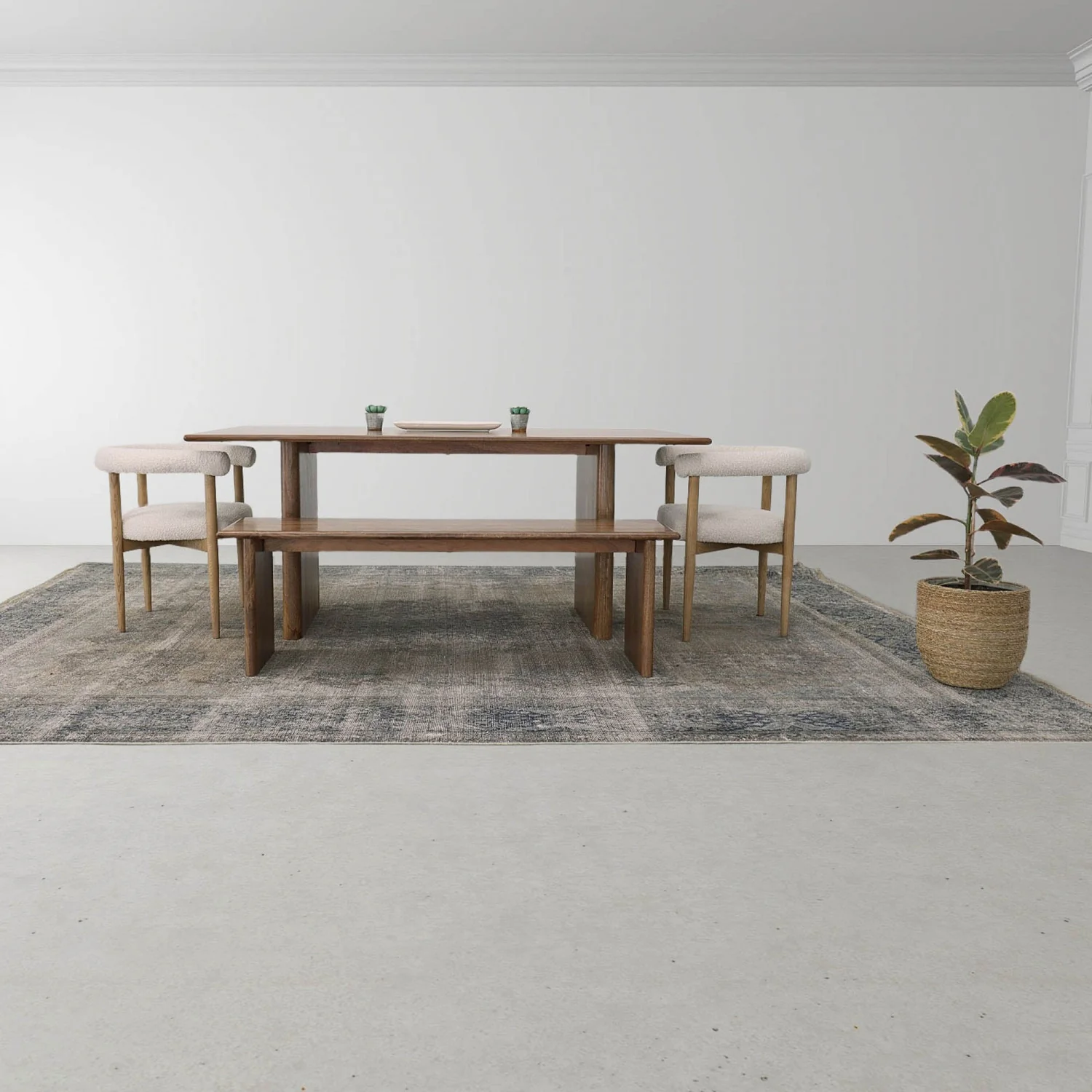 Tessin Dining Bench - Brown - Image 9