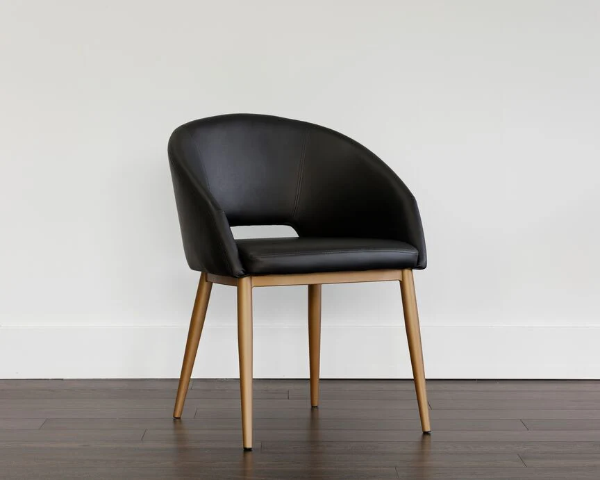 Thatcher Armchair - Champagne Gold, Onyx - Image 4