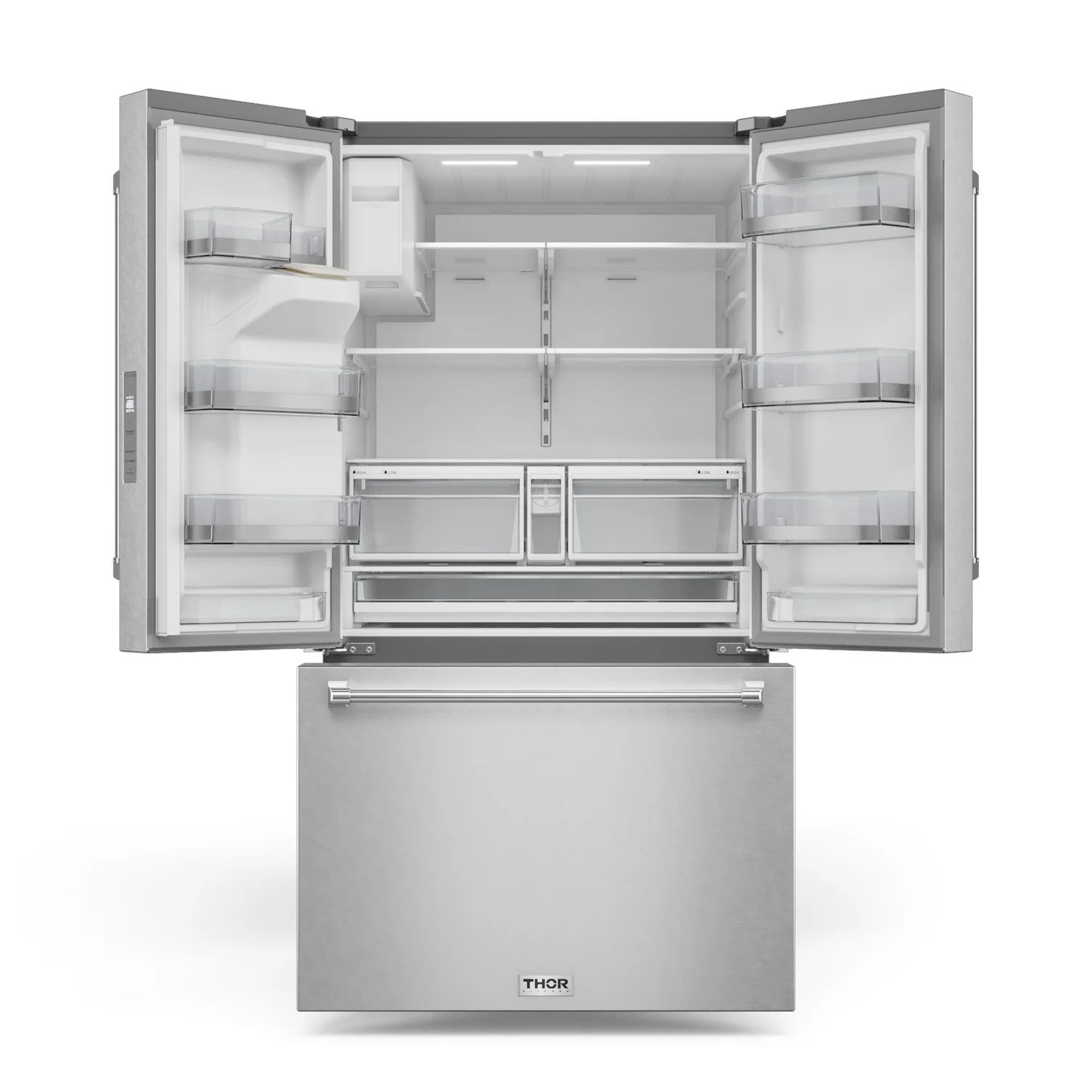 Thor Kitchen 36" 28.9 Cu. Ft. Stainless Steel French Door Refrigerator – TRF3628FFD - Image 2