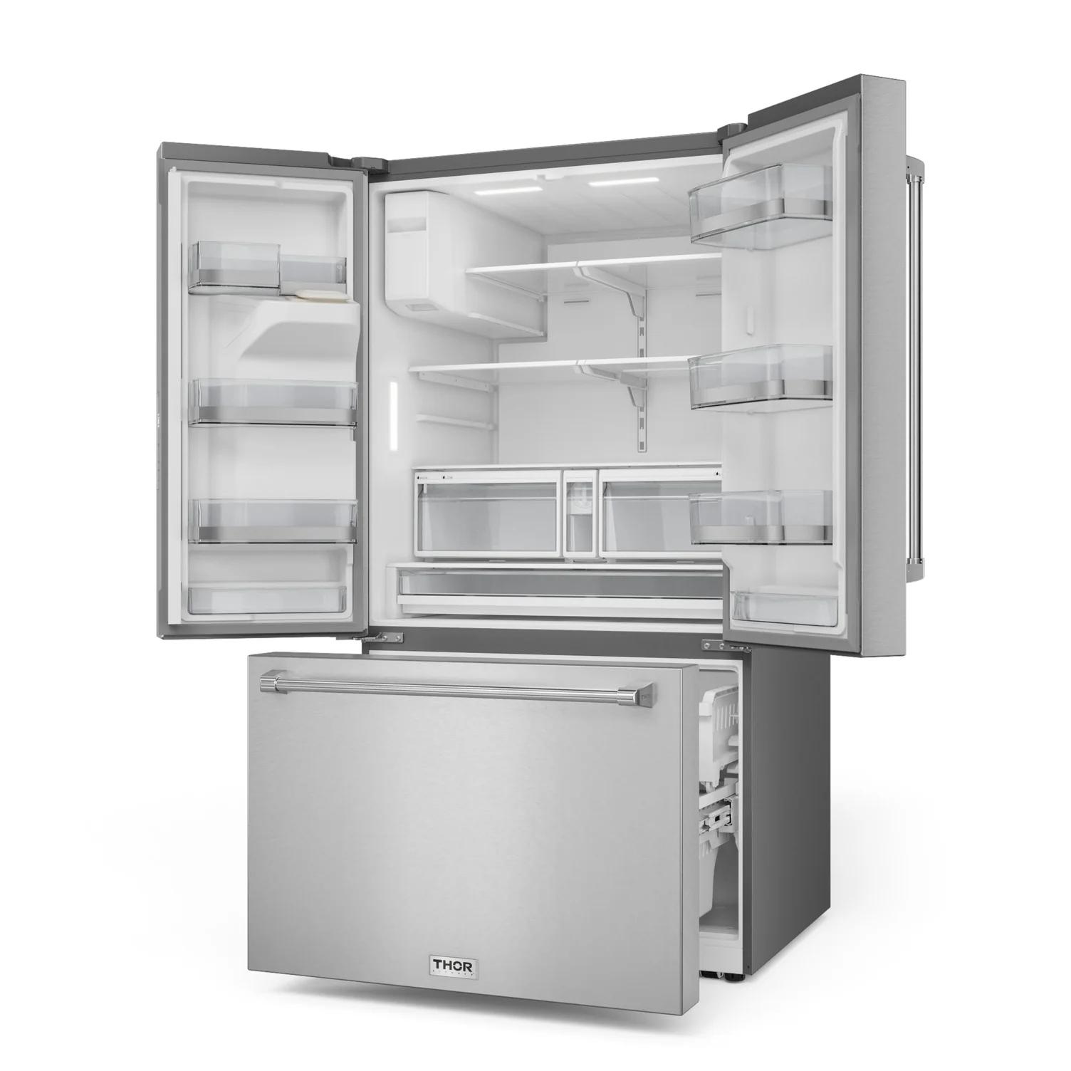 Thor Kitchen 36" 28.9 Cu. Ft. Stainless Steel French Door Refrigerator – TRF3628FFD - Image 3