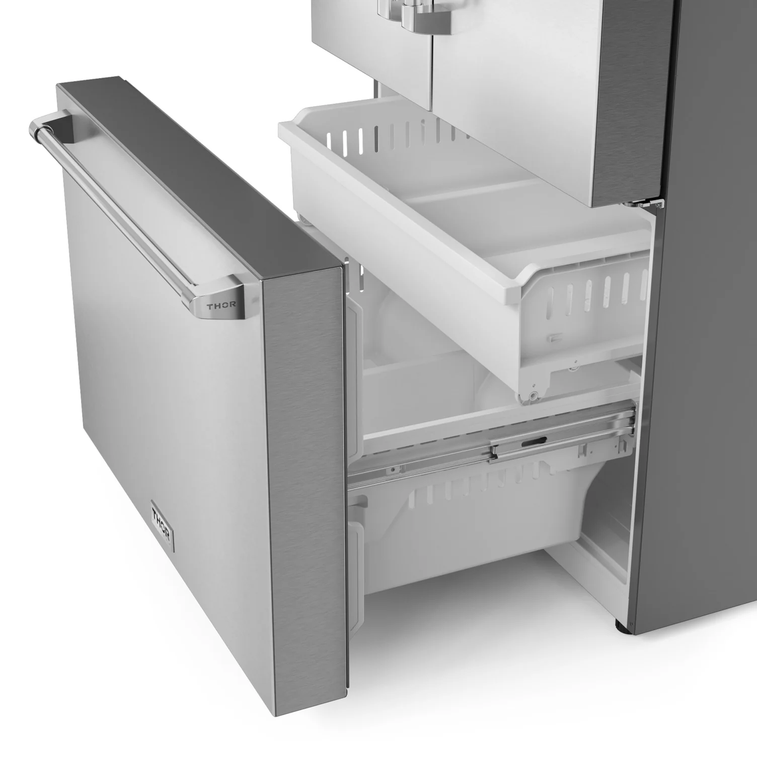Thor Kitchen 36" 28.9 Cu. Ft. Stainless Steel French Door Refrigerator – TRF3628FFD - Image 5