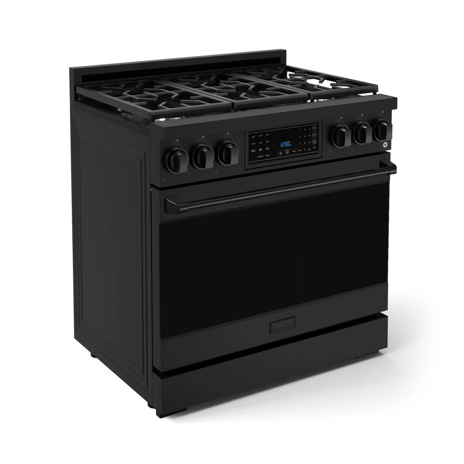Thor Kitchen Black Stainless Steel Freestanding Professional Gas Range|Gordon Ramsay Series (6 cu.ft.) - RSG36B - Image 4