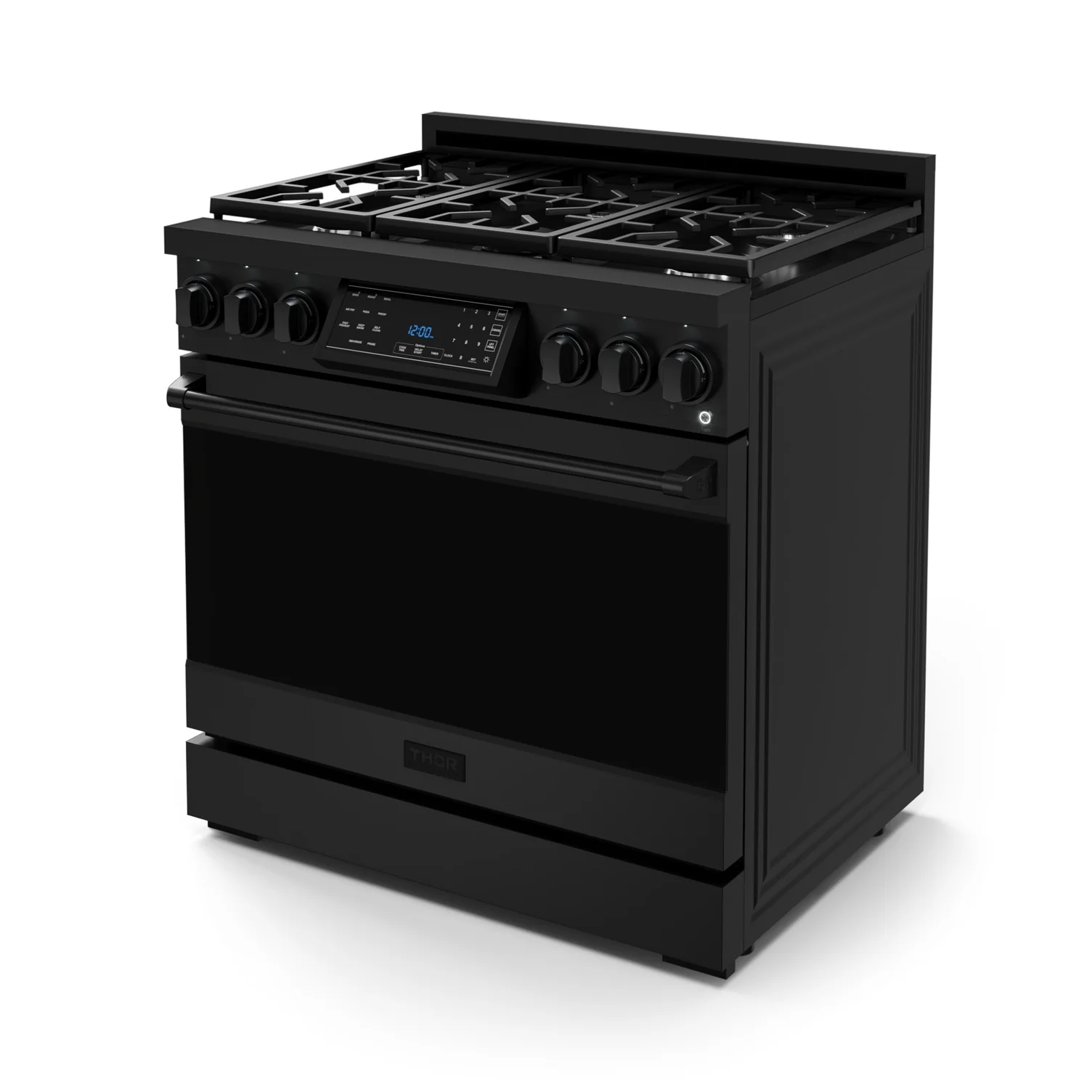 Thor Kitchen Black Stainless Steel Freestanding Professional Gas Range|Gordon Ramsay Series (6 cu.ft.) - RSG36B - Image 5