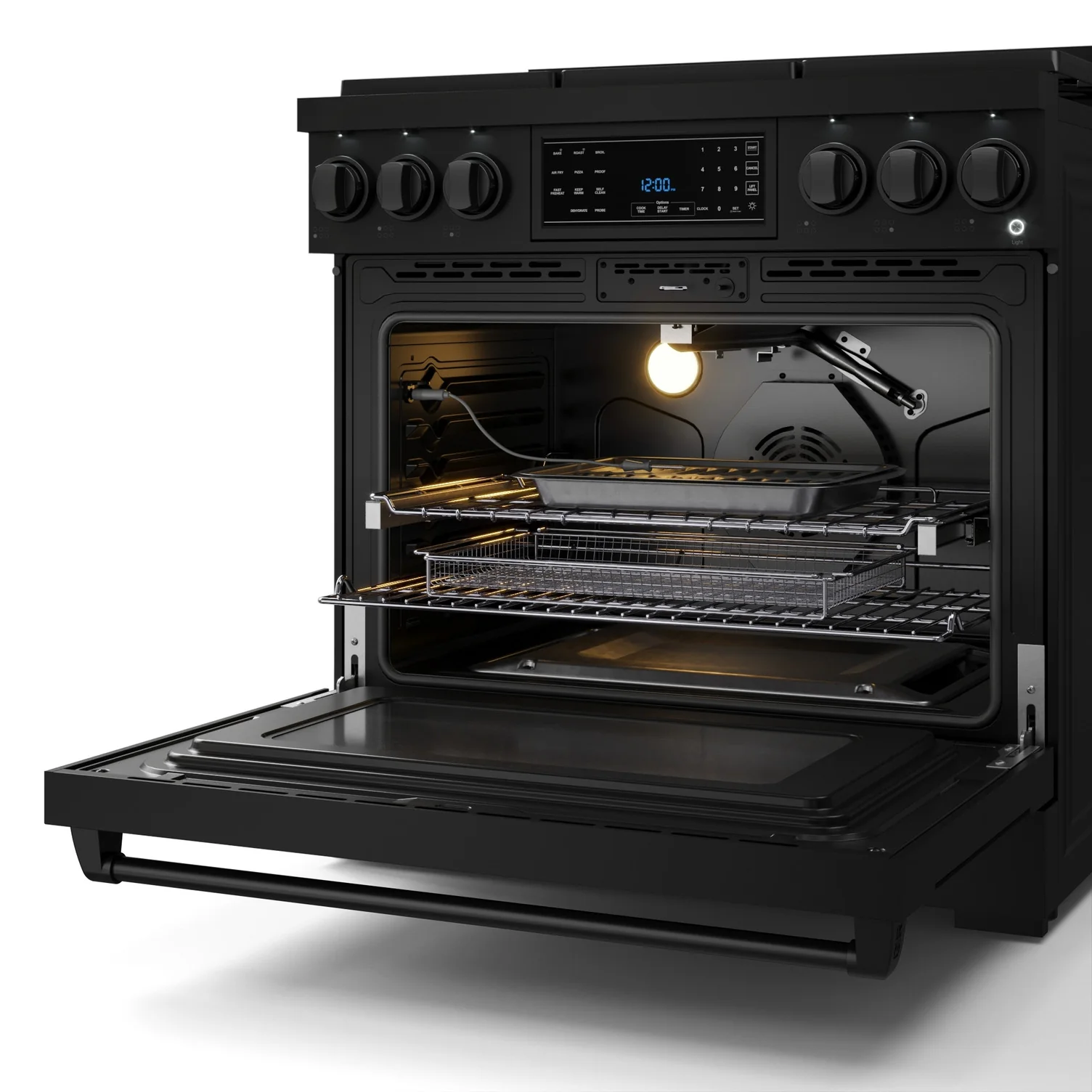 Thor Kitchen Black Stainless Steel Freestanding Professional Gas Range|Gordon Ramsay Series (6 cu.ft.) - RSG36B - Image 7